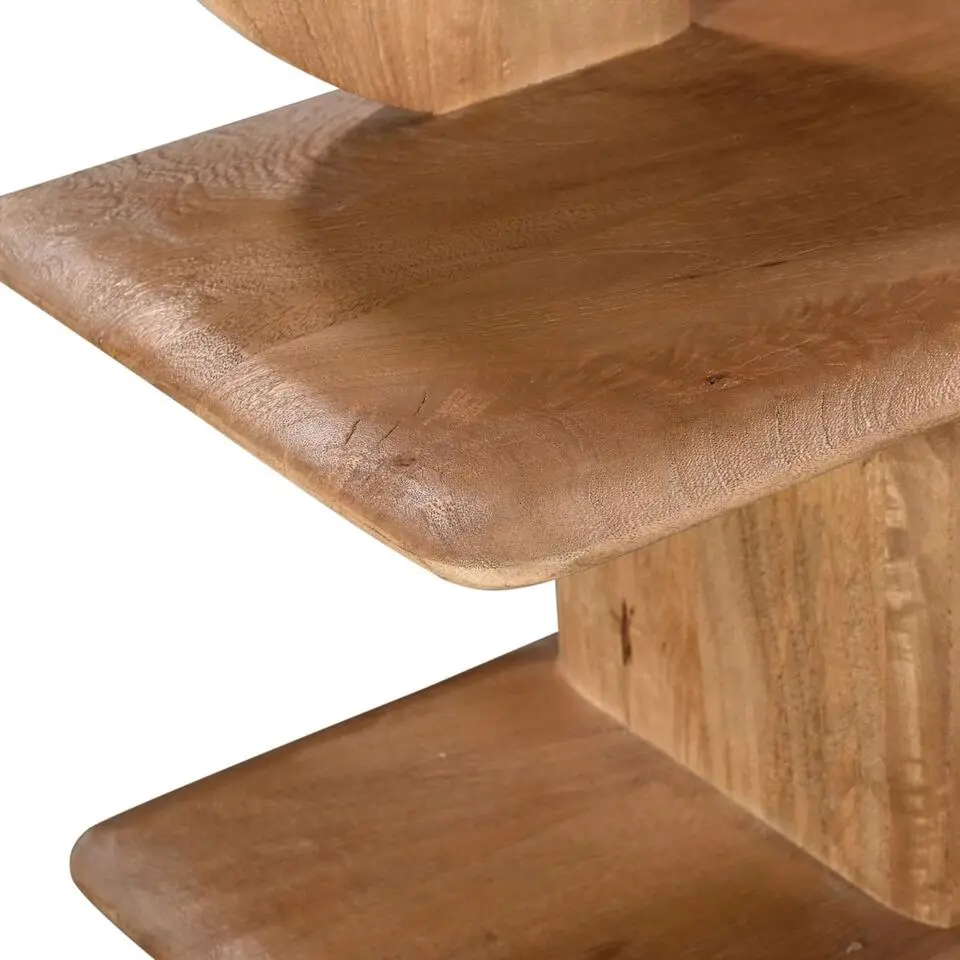 Wandkast Naturel Mangohout - Open - 170x35x140cm - Solis