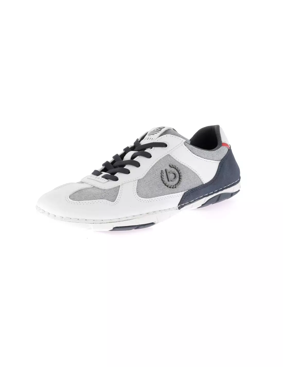 BUGATTI SANDSTONE - Baskets WHITE/BLUE