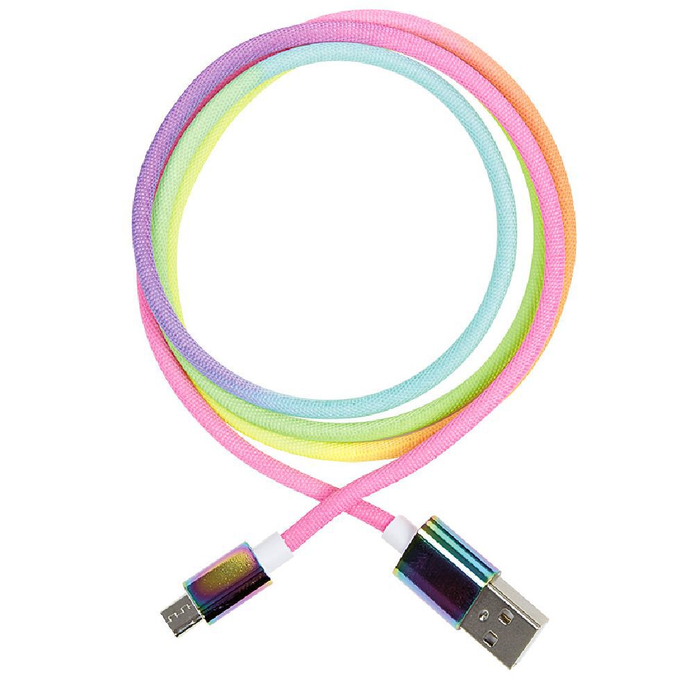Câble USB-C multicolore charge et transfert de données