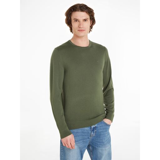 Calvin Klein Uld Striktrøje, Thyme, XXL