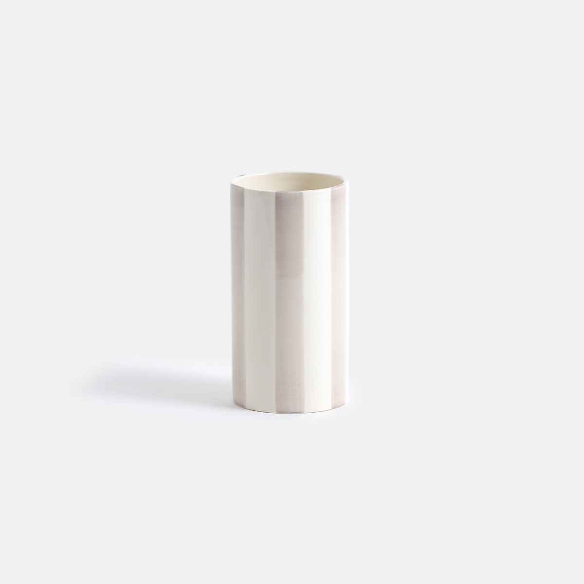 LA REDOUTE INTERIEURS<br>Vaso de cerâmica listrado, Alt.18 cm, Jaoma