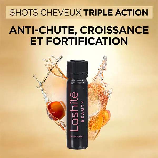 Lashilé Beauty Shots para Cabelo: Antiqueda, crescimento e fortalecimento capilar com rúcula e cavalinha, 14 doses.