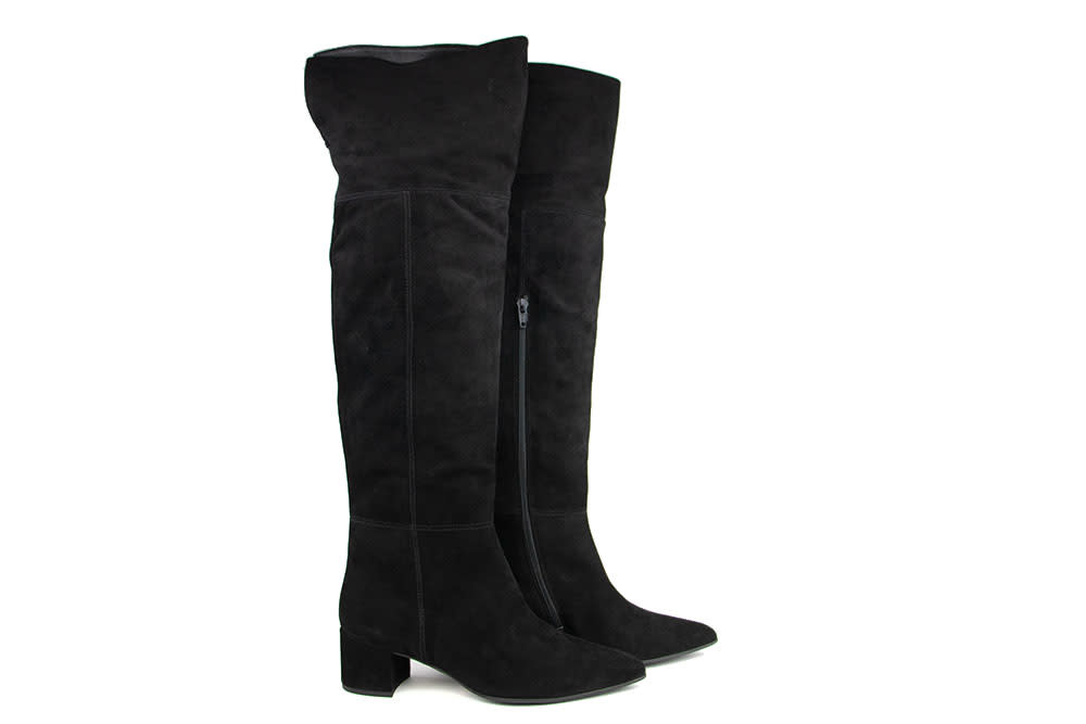 Hogl Knielaars Schwarz Velourkid