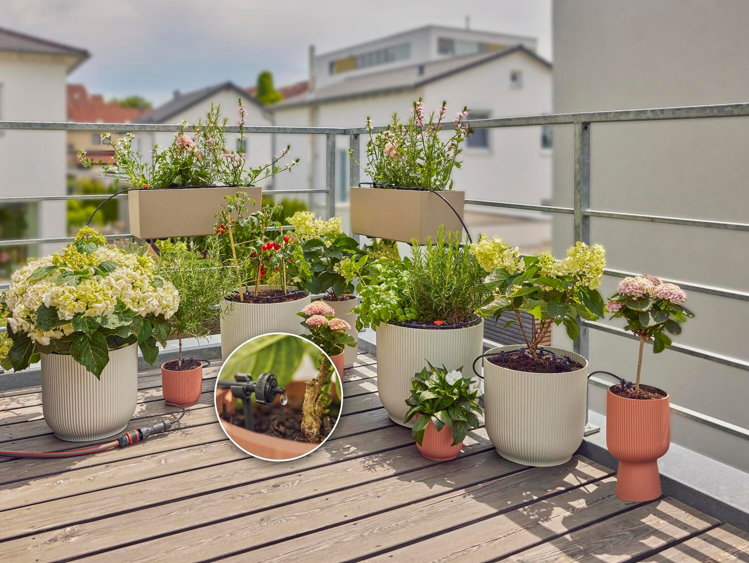 Gardena Micro Drip systeem druppelaar startset terras/balkon 15 planten