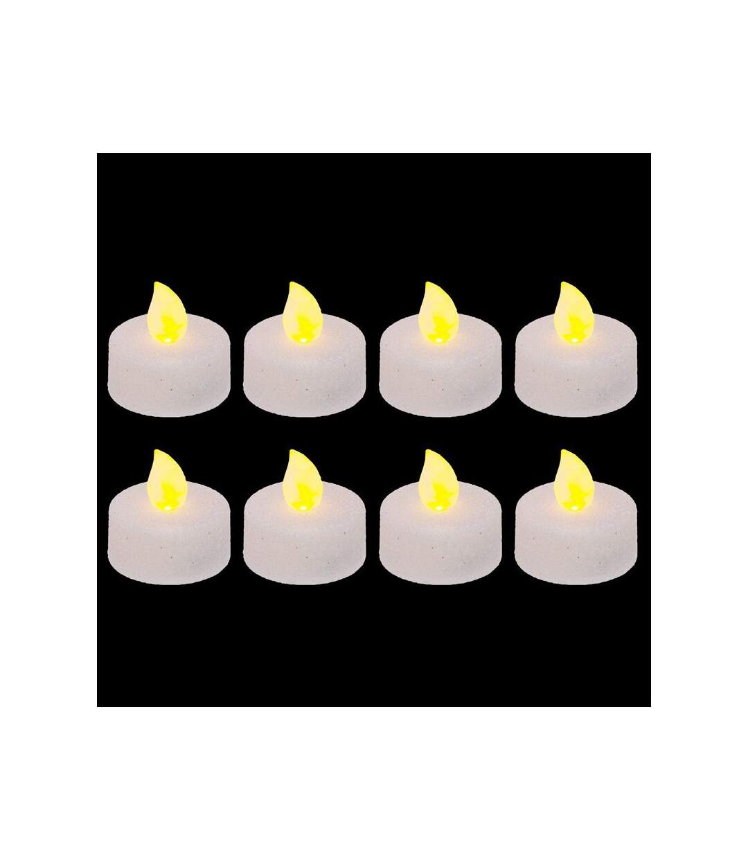 Lot de 8 Bougies Led Colorama 4cm Blanc
