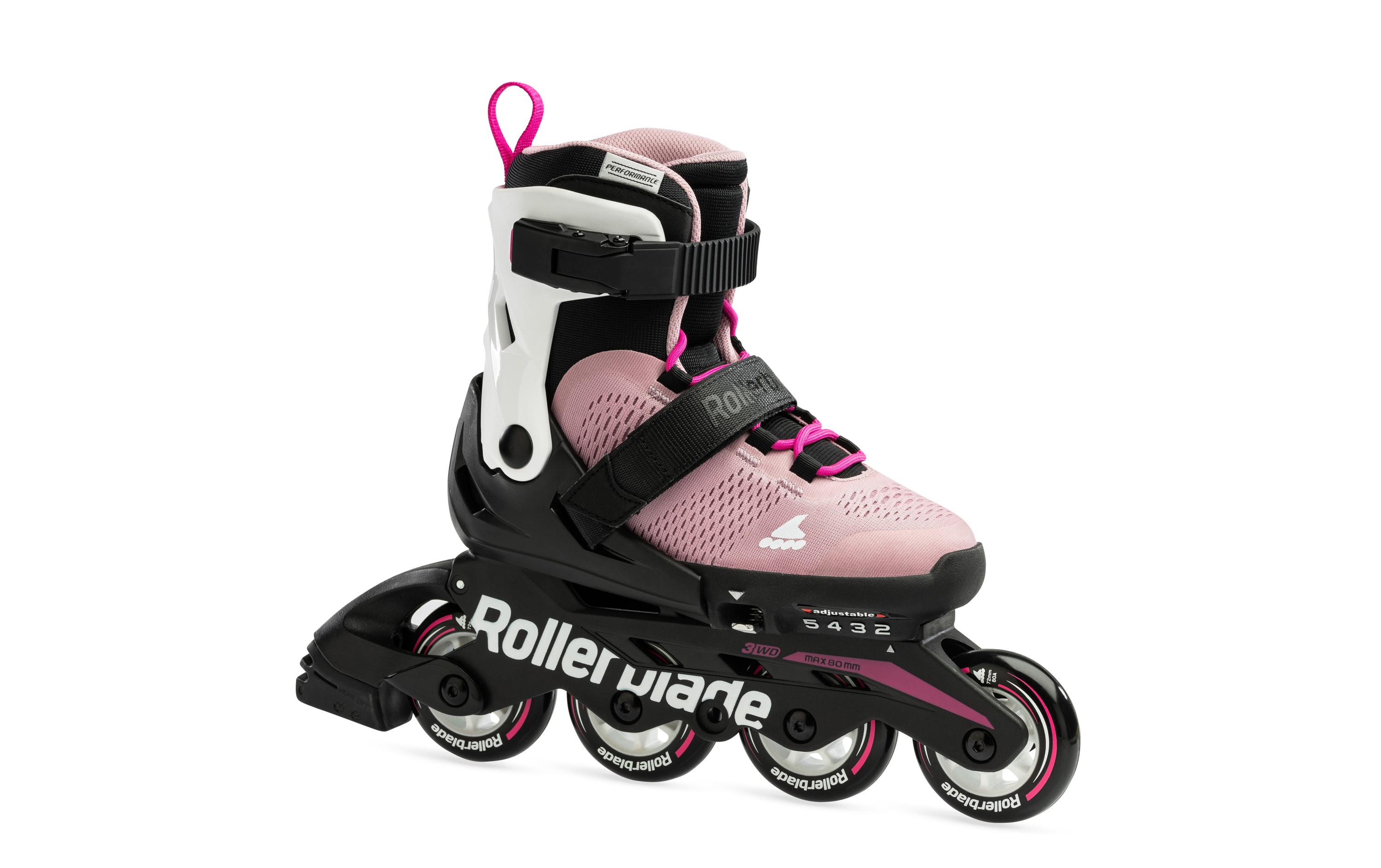 Inline-Skates Microblade 230 Pink/WhiteVerstellbare Inline-Skates für Kinder