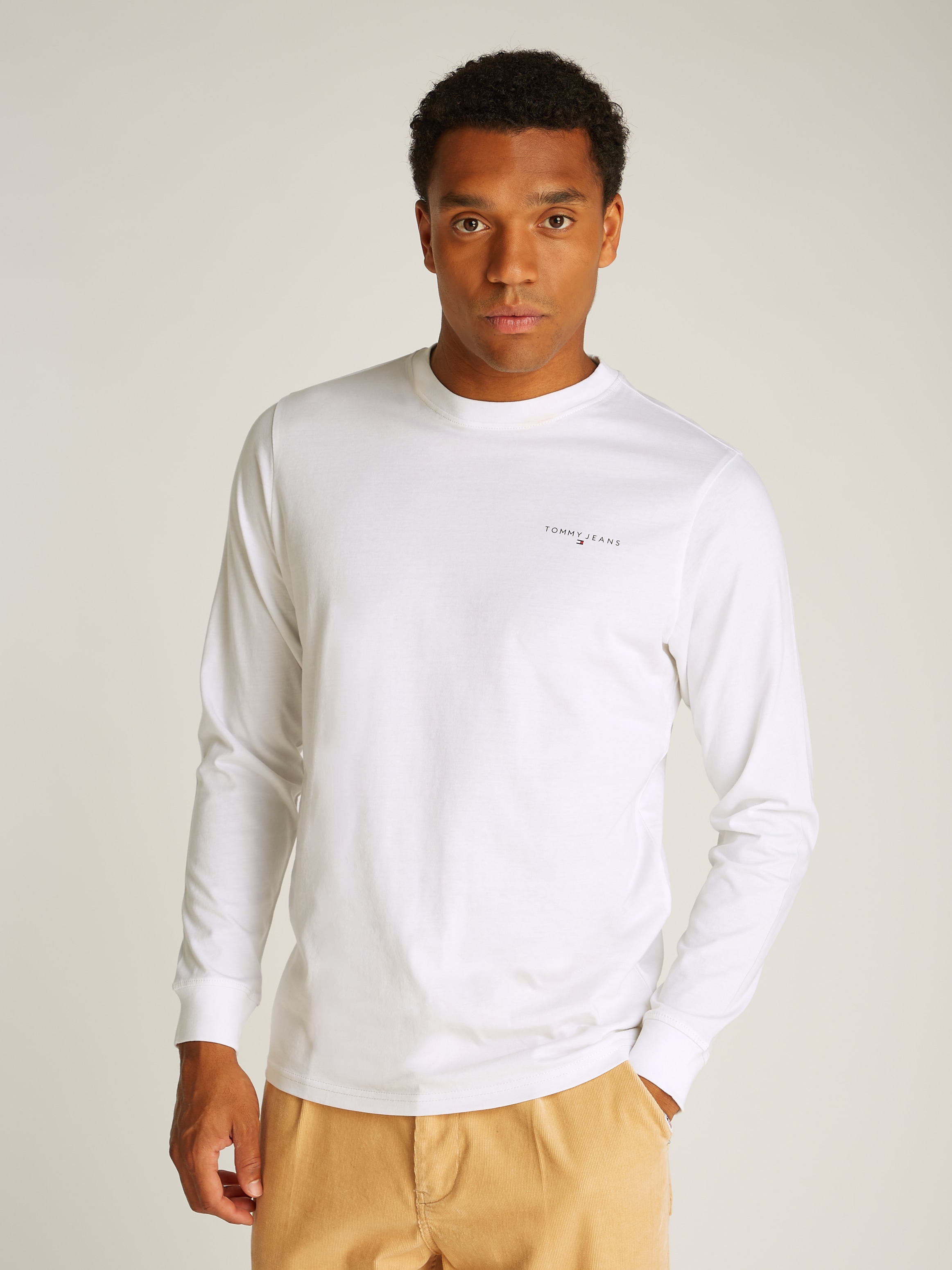 Tommy Jeans Plus Longsleeve »TJM SLIM LINEAR CHST L/S TEE EXT« Grosse Grössen