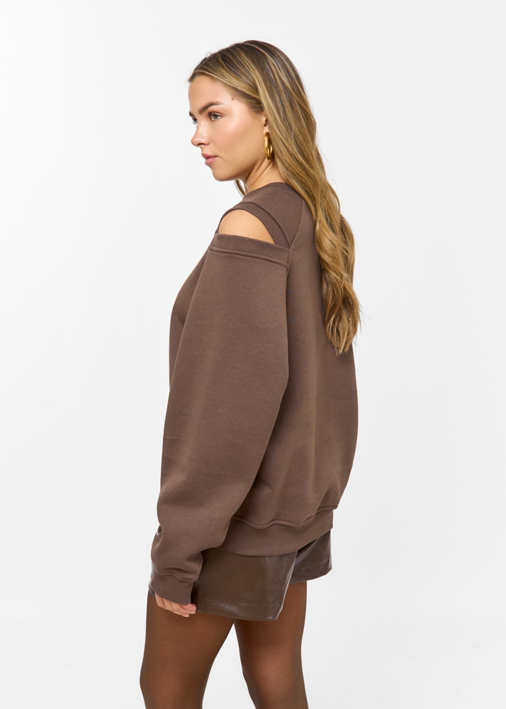 Floor sweater choco bruin