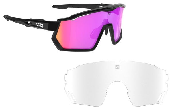 Coffret AZR Pro Race RX Noir Ecran Rose   Ecran Incolore