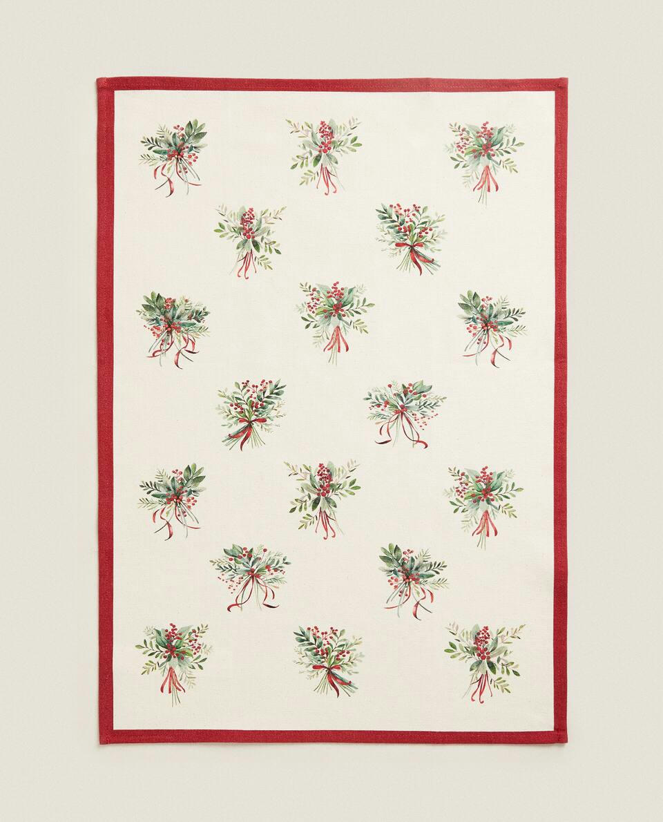 PACOTE DE PANOS DE PRATO COM ESTAMPA DE NATAL (PACOTE COM 2)