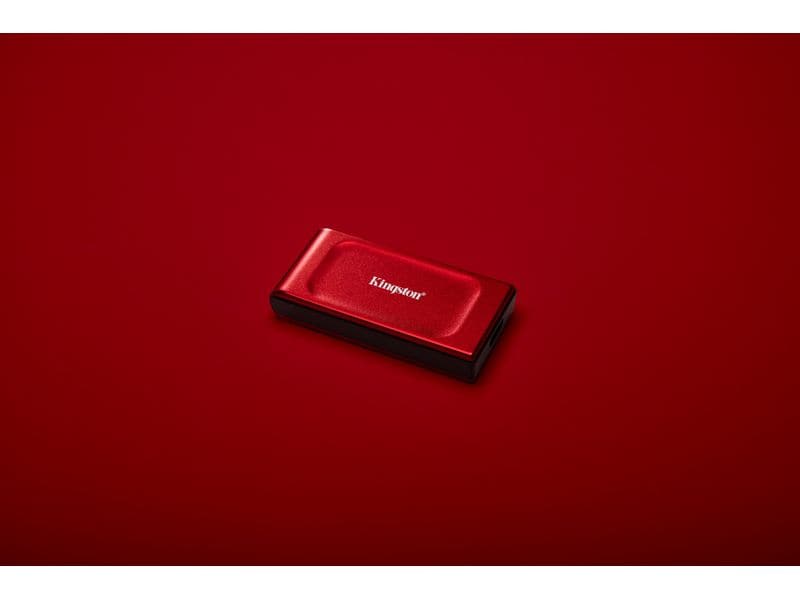Kingston Externe SSD XS1000 2000 GB, Rot Externes Solid State Drive im schlanken, kompakten Design