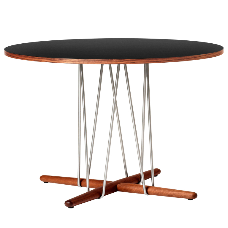 Carl Hansen & Son E020 Embrace tafel 110cm walnoot zwart, geolied onderstel