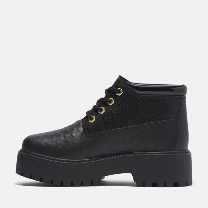 Bota Chukka Timberland Premium Platform Impermeável Feminina Stone Street na cor Preta