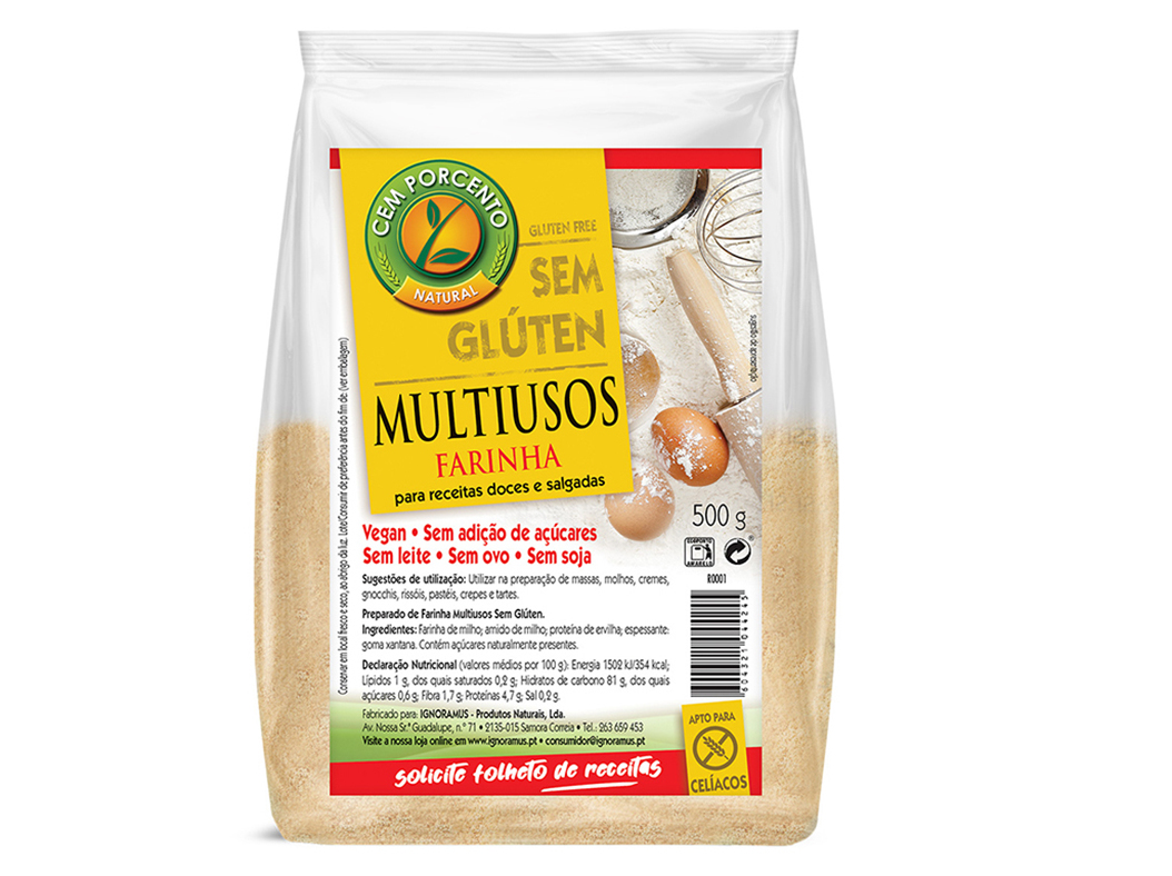 FARINHA CEMPORCENTO MULTIUSOS SEM GLÚTEN 500G