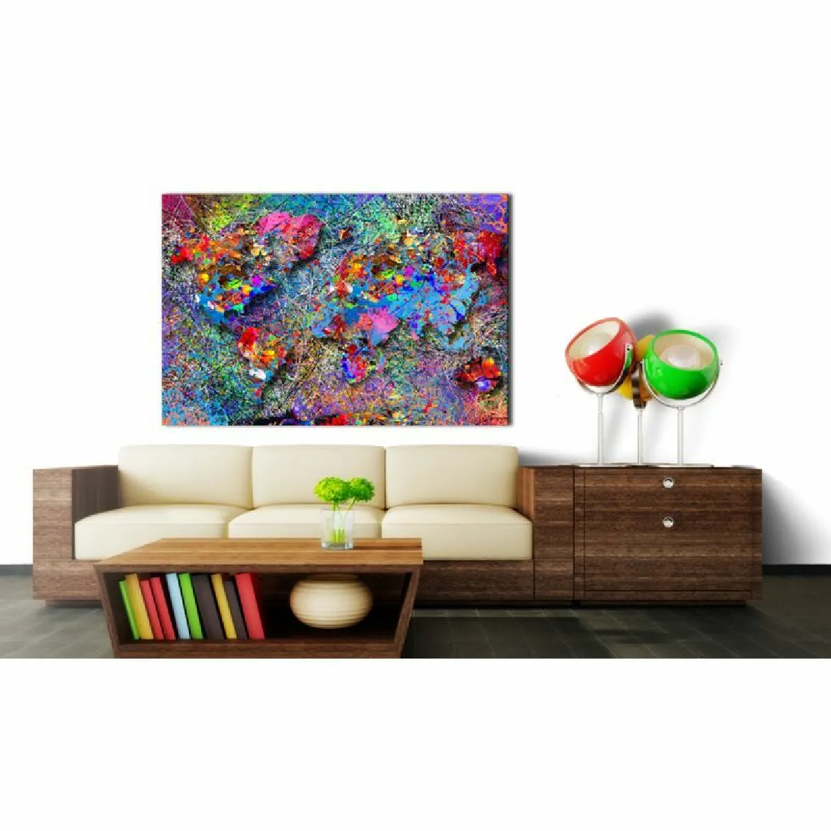 Paris Prix Map: Jackson Pollock Inspiration - 60 x 90 cm