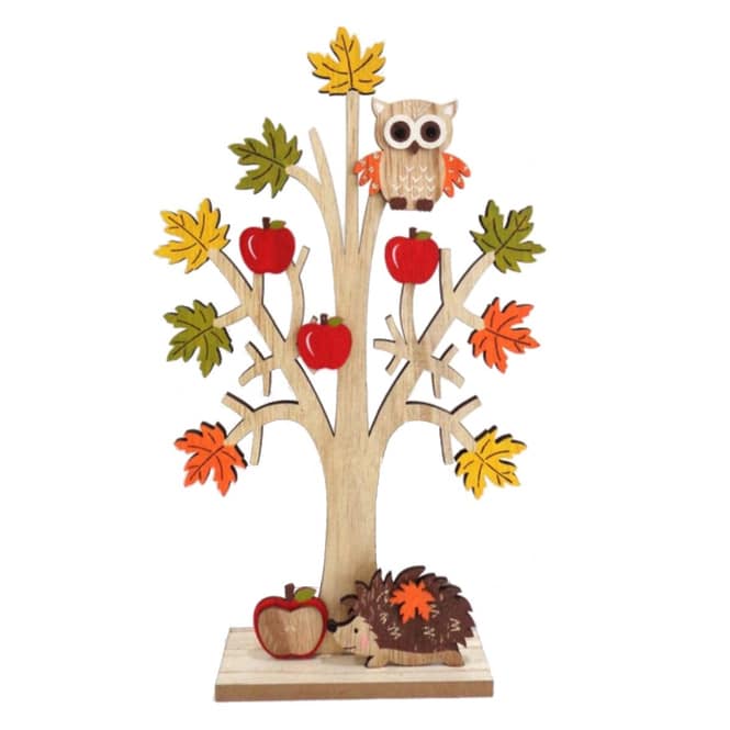Standdeko - Baum - aus Holz - ca. 19 x 5 x 33 cm