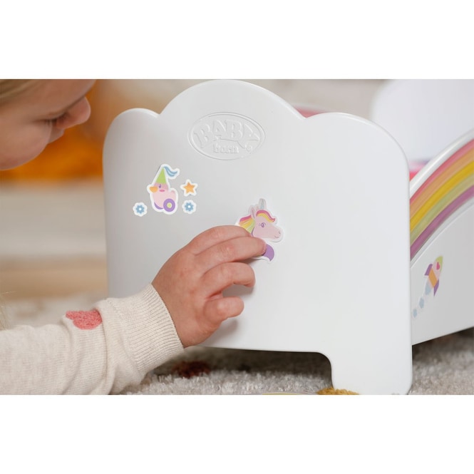 BABY born - Regenbogen Bett