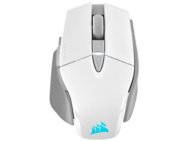Corsair Gaming-Maus M65 RGB Ultra Wireless Weiss Kabellose Gaming-Mouse mit geringem Eigengewicht und programmierbaren Tasten, speziell konzipiert für FPS-Spiele