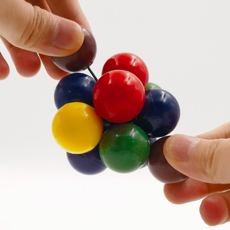 (4.5x4.5cm) Anti Stress Atom Ball Kinder Dekompressions Fidget Spielzeug Massage Perlen - Bunt