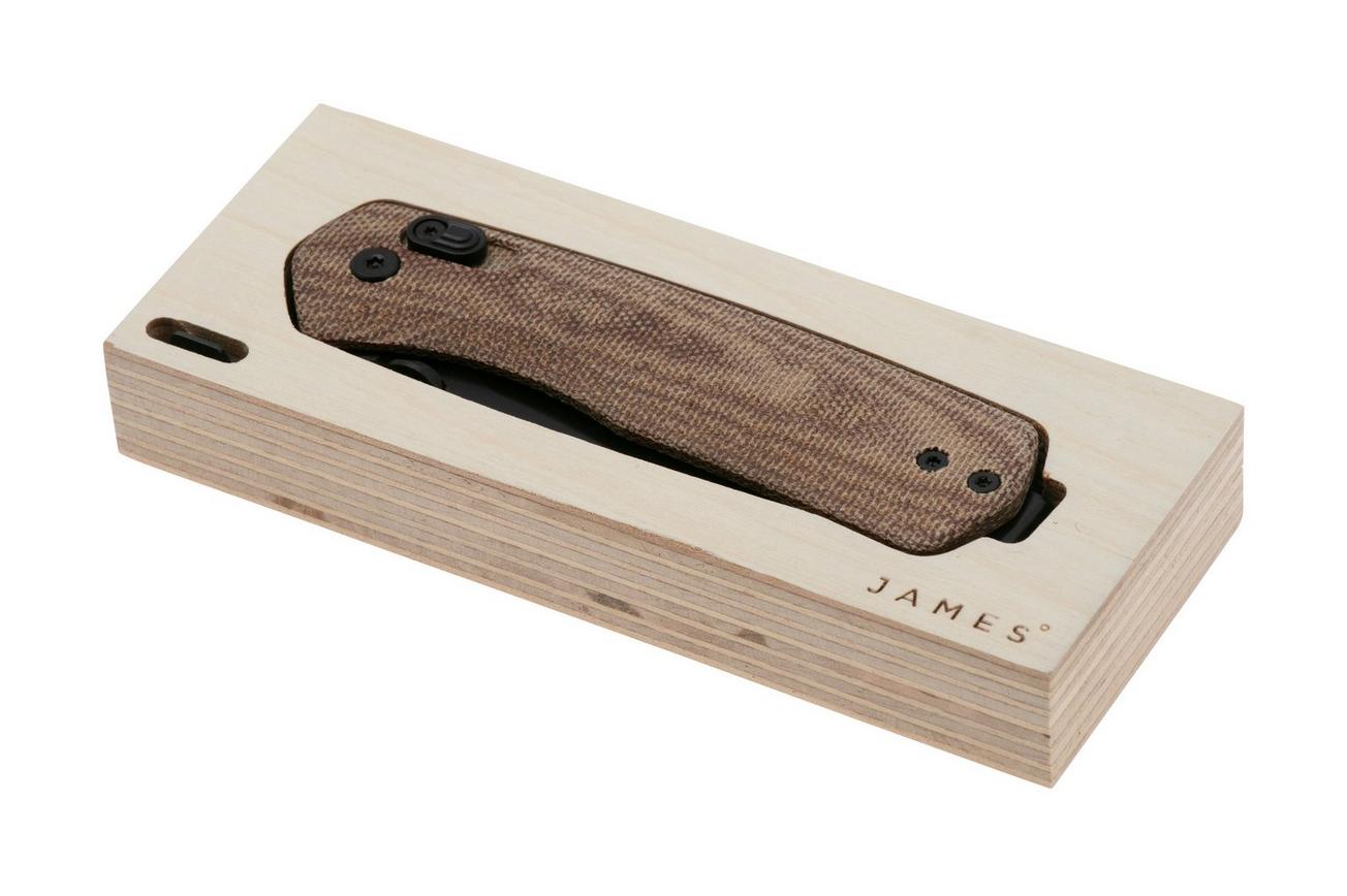 The James Brand The Carter, tan micarta, black zakmes KN108140-00