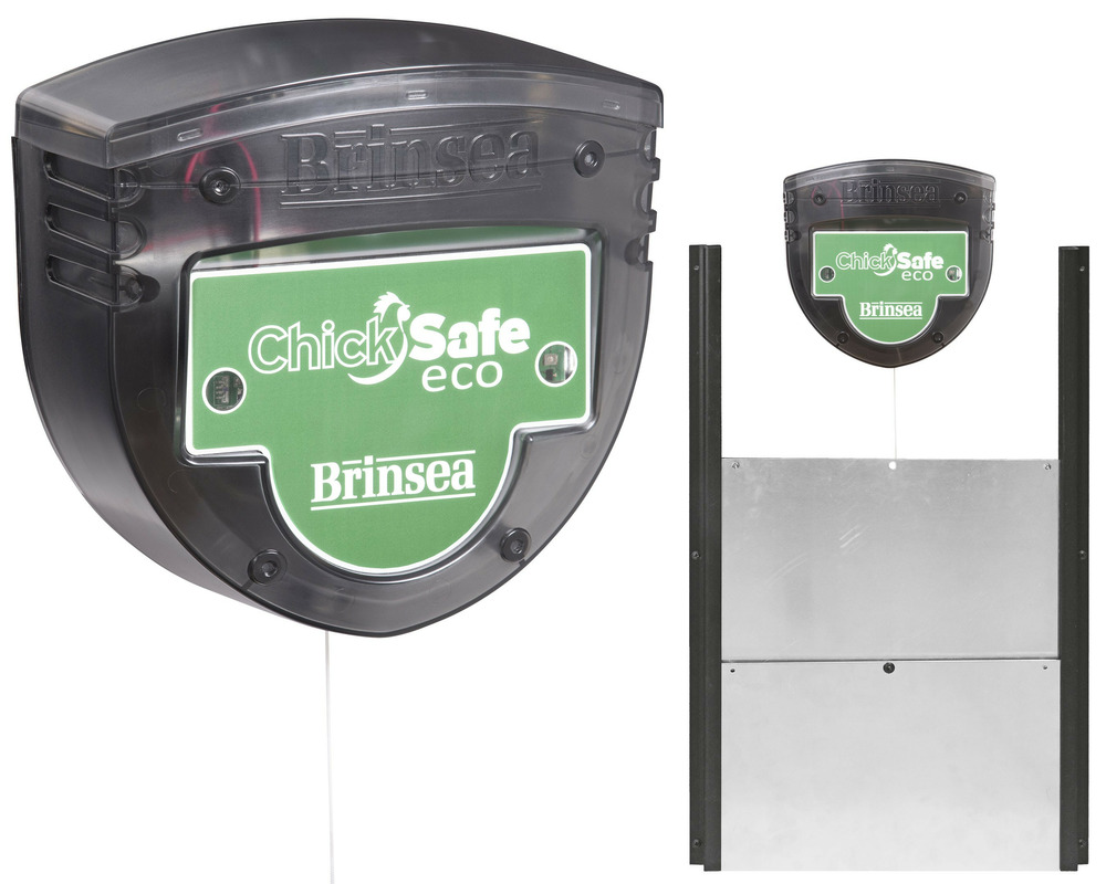 Porte automatique pour poulailler chicksafe éco • kit avec la trappe • protège les poules du renard