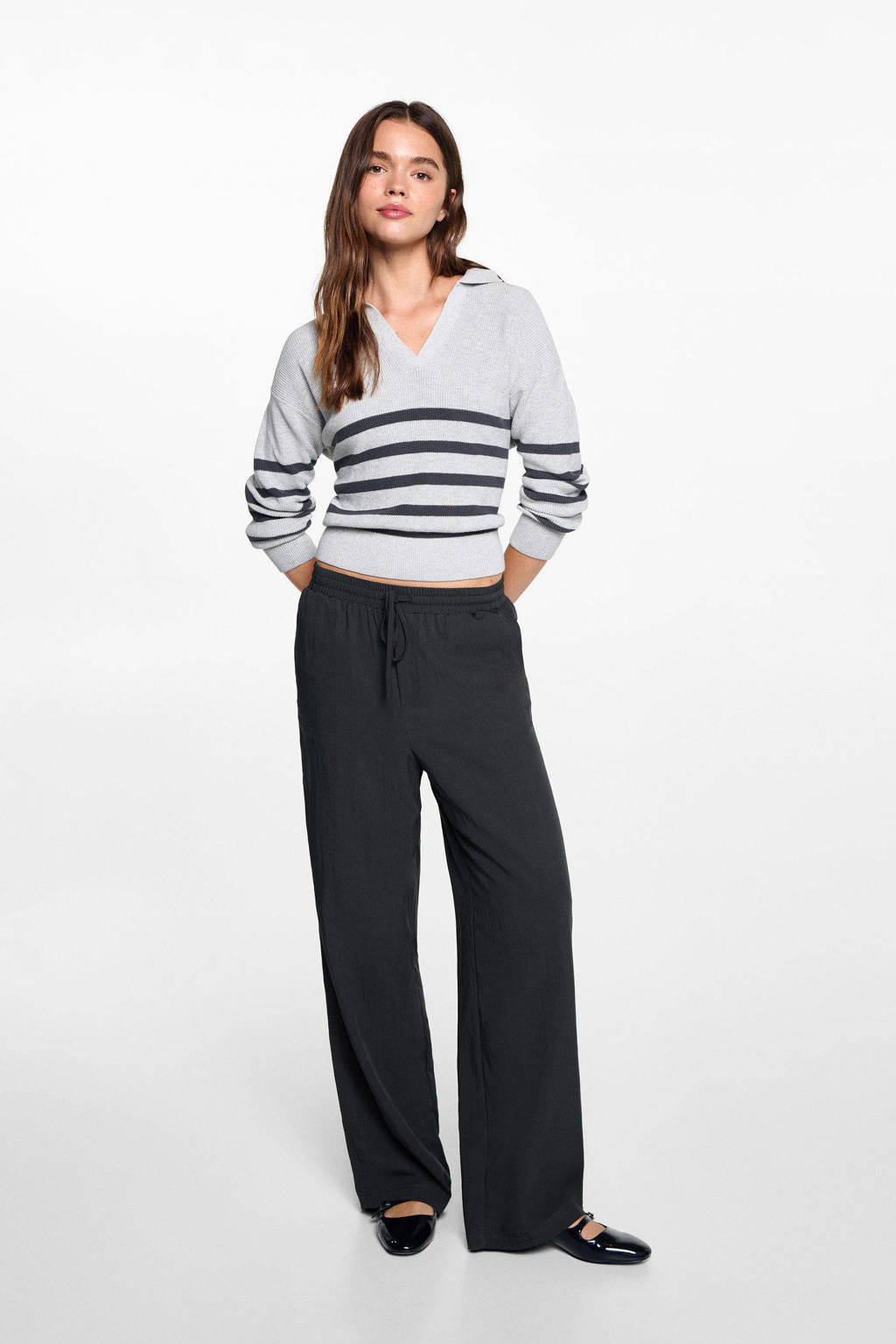 MANGO TEEN broek antraciet