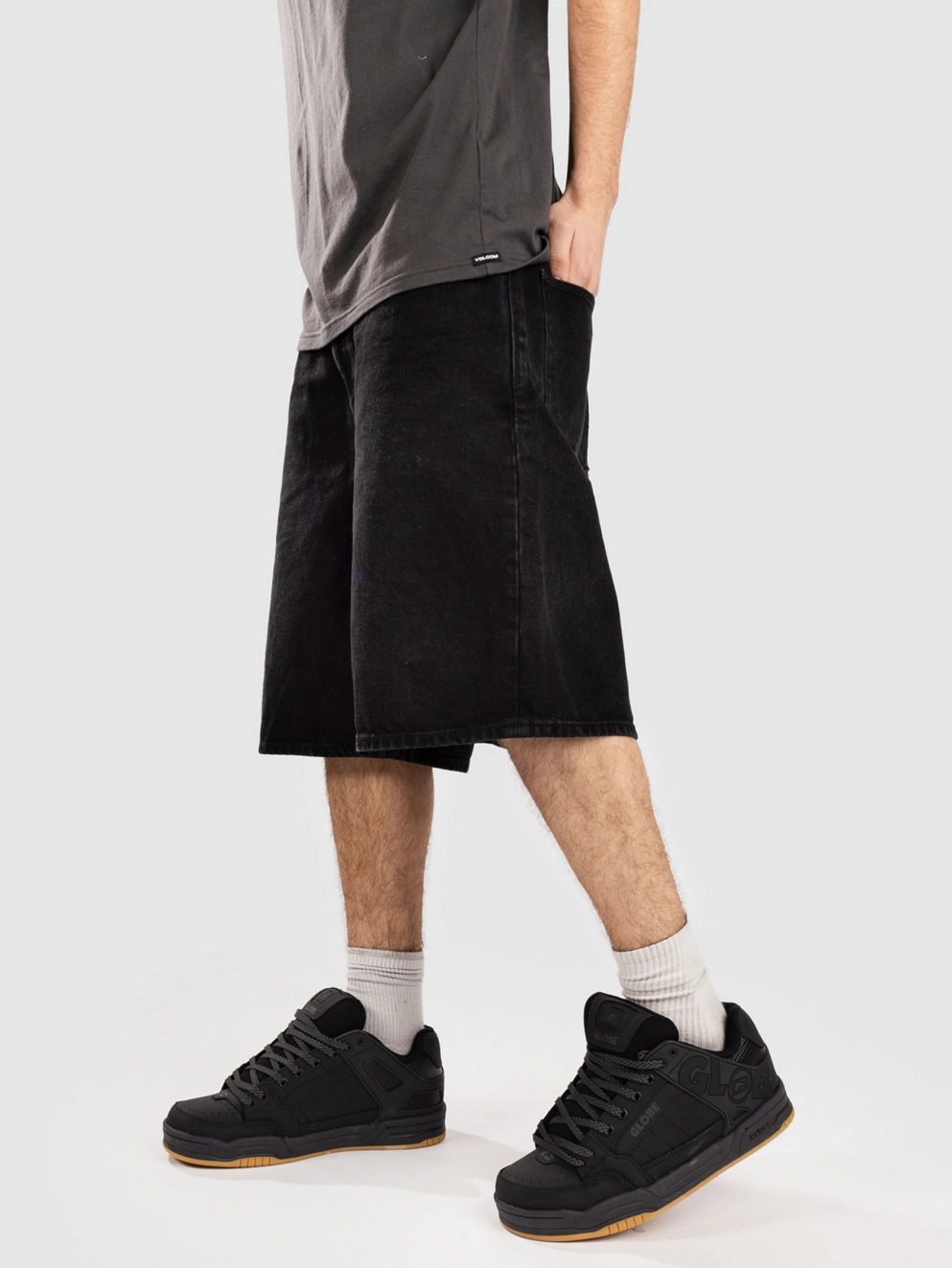 Volcom Billow Denim Shorts black