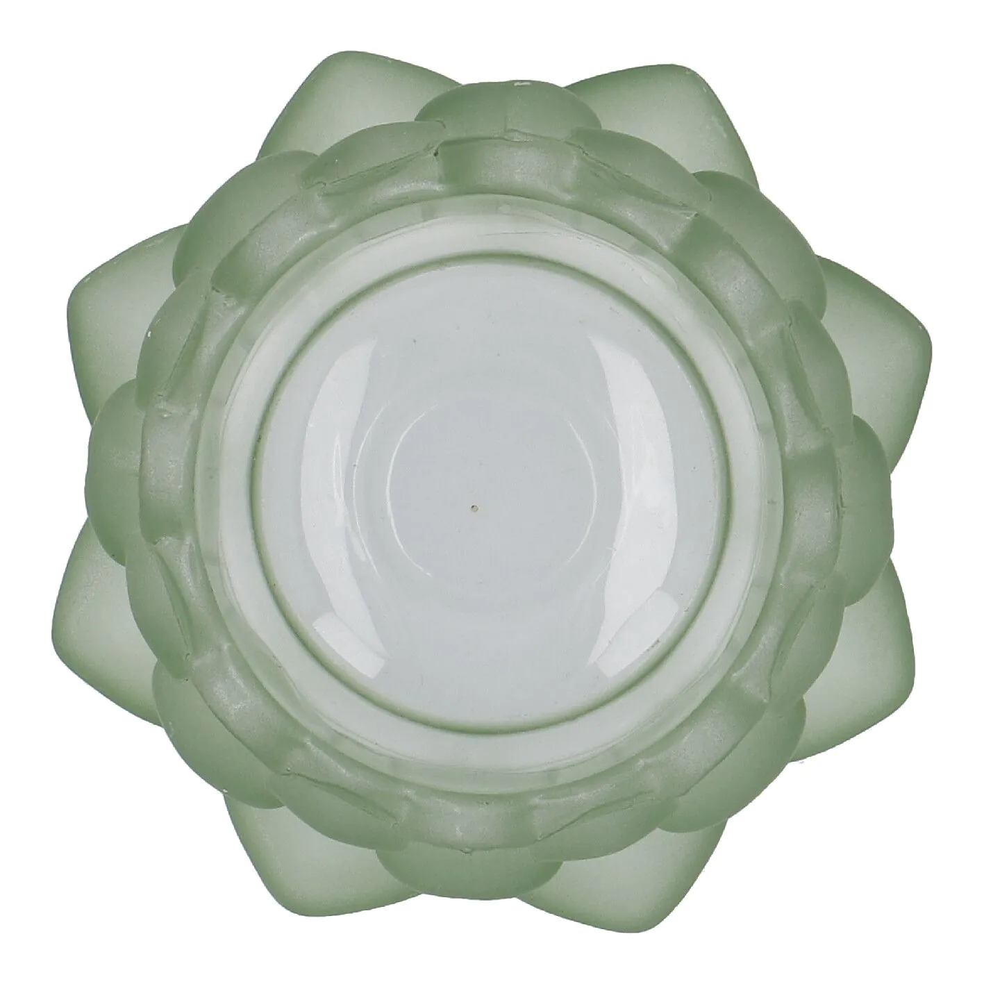 Teelichthalter Lotus, grün, 9 x 4.3 cm