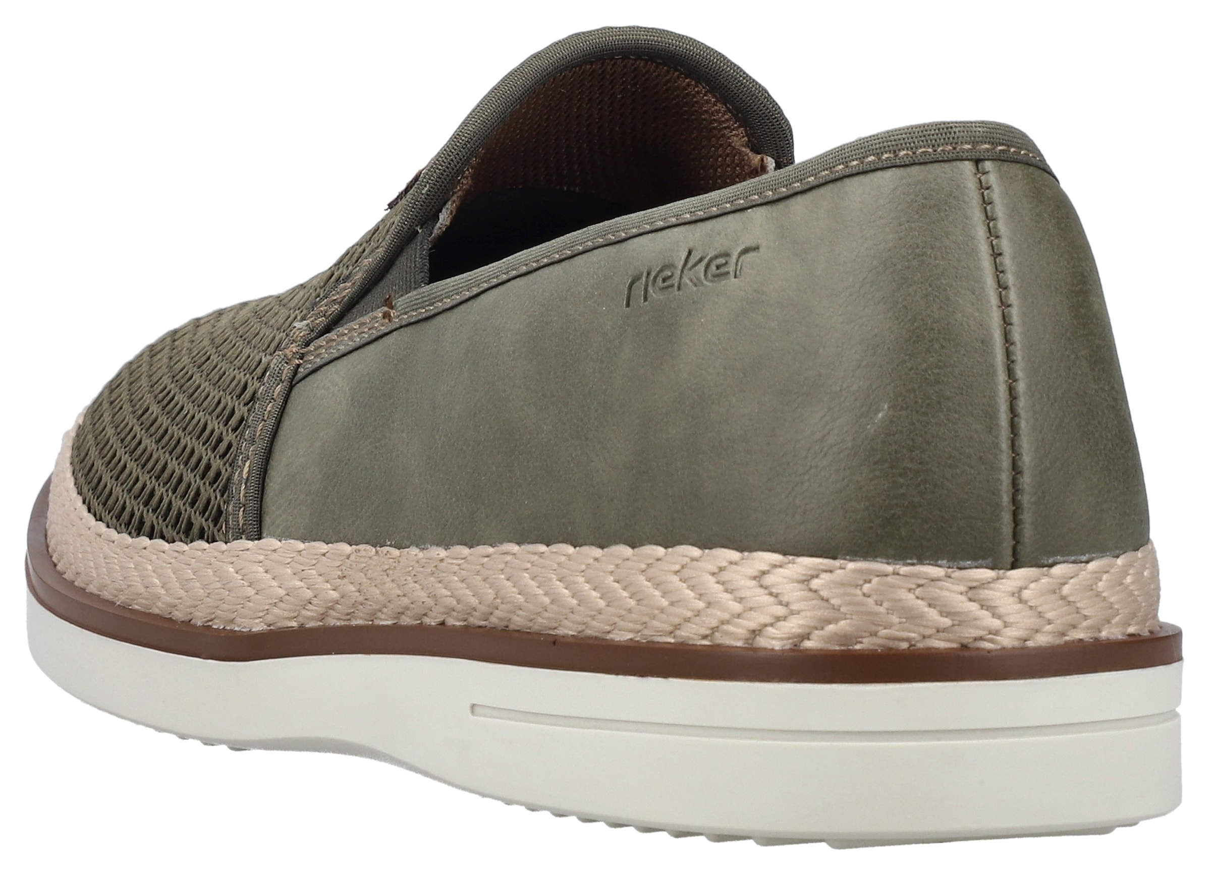Rieker Slipper  , Espadrilles, Sommerschuh, Schlupfschuh mit gepolsterter Innensohle