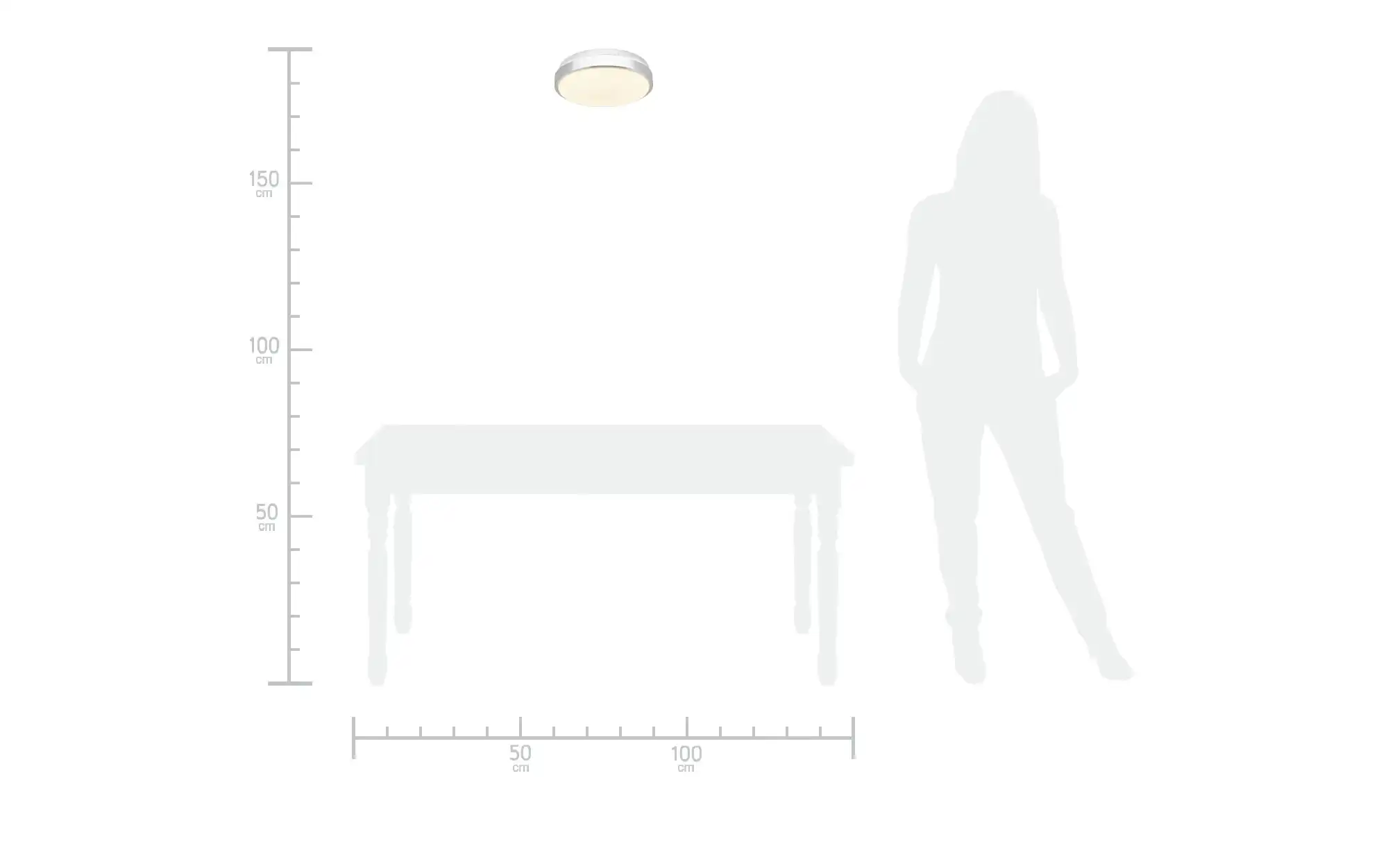 KHG LED-Deckenleuchte, silberfarben / weiß
