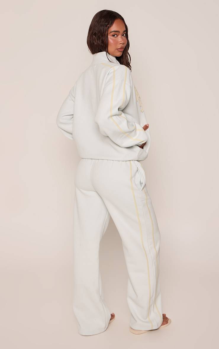 Bleu Layette Joggers Larges À Bandes Contrastées
