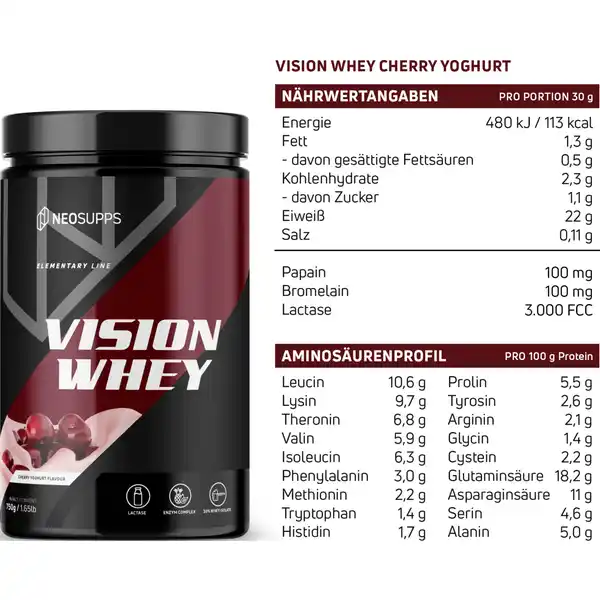 Vision Whey Cherry Yoghurt