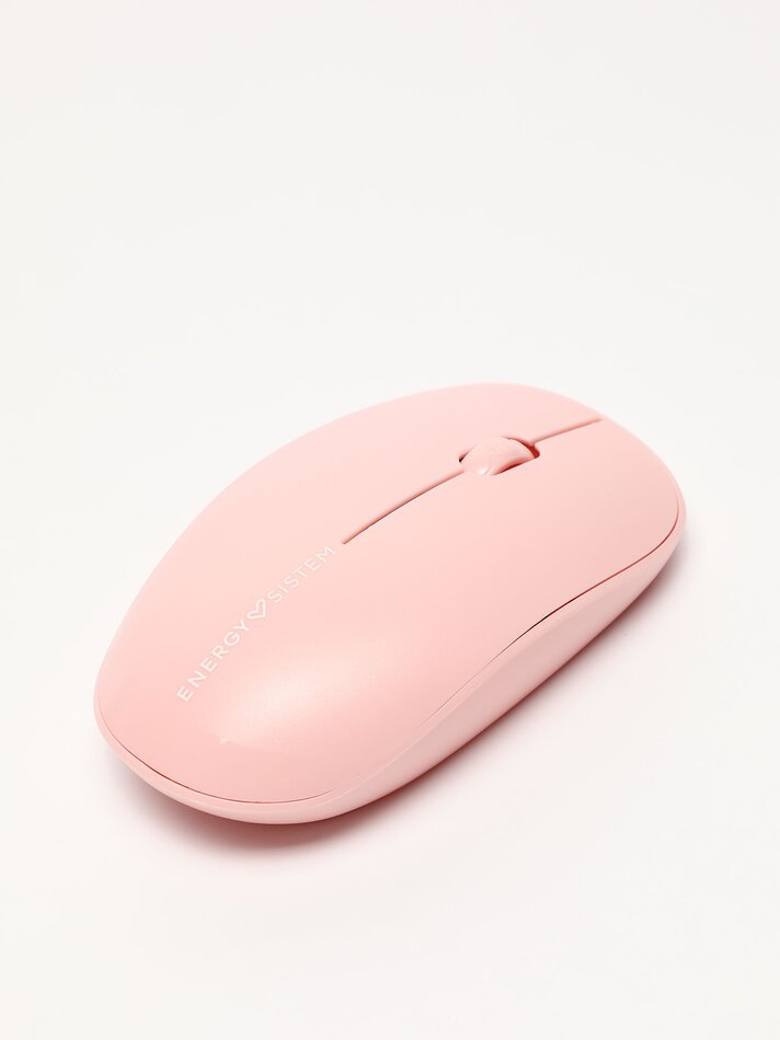 Conjunto de teclado e mouse sem fio - Rosa Claro
