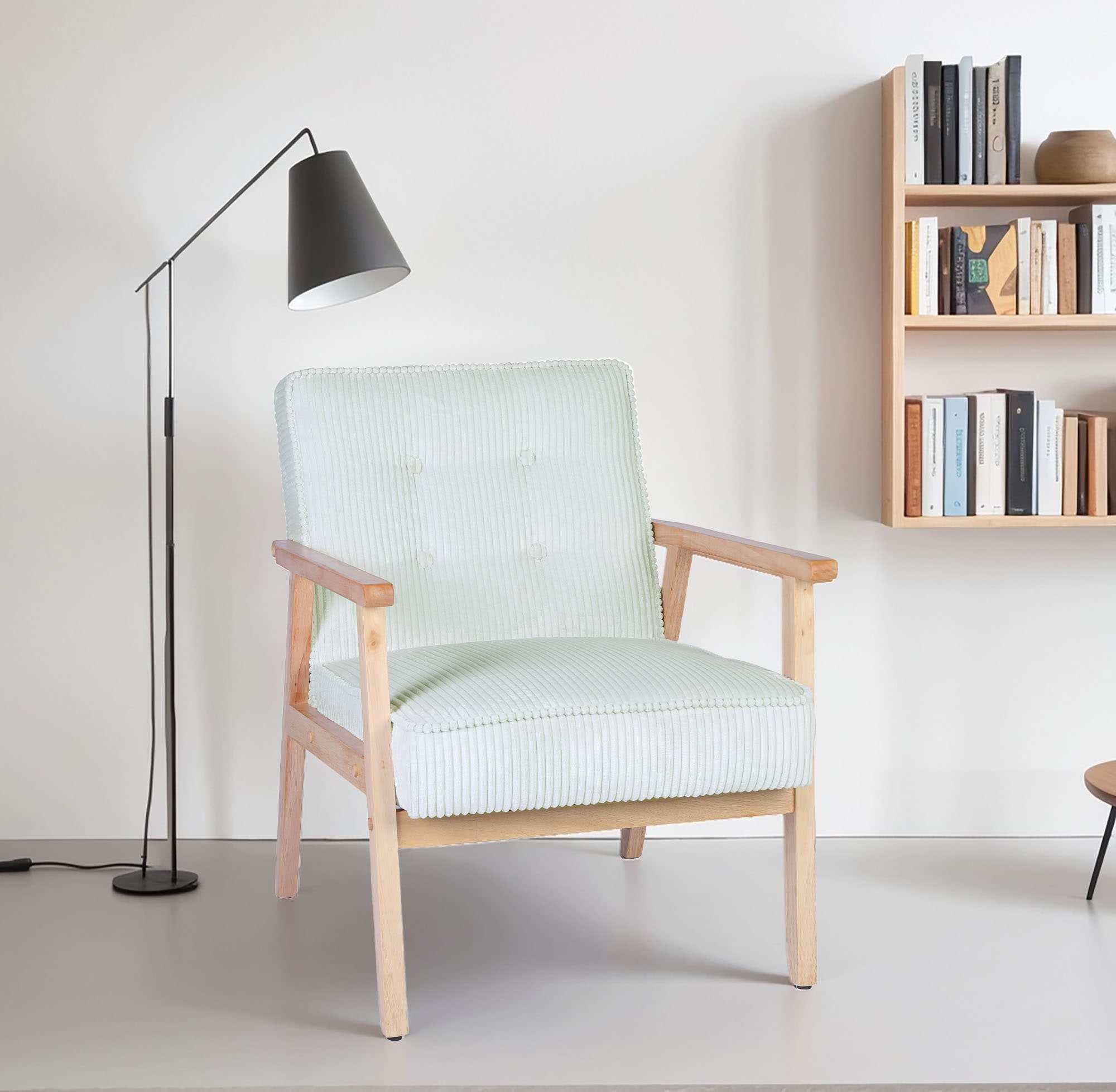 Home affaire Loungesessel »MENONRI mit Armlehnen aus Massivholz« Relaxsessel, Lese-Sessel, Cocktailsessel in Cord und Webstoff