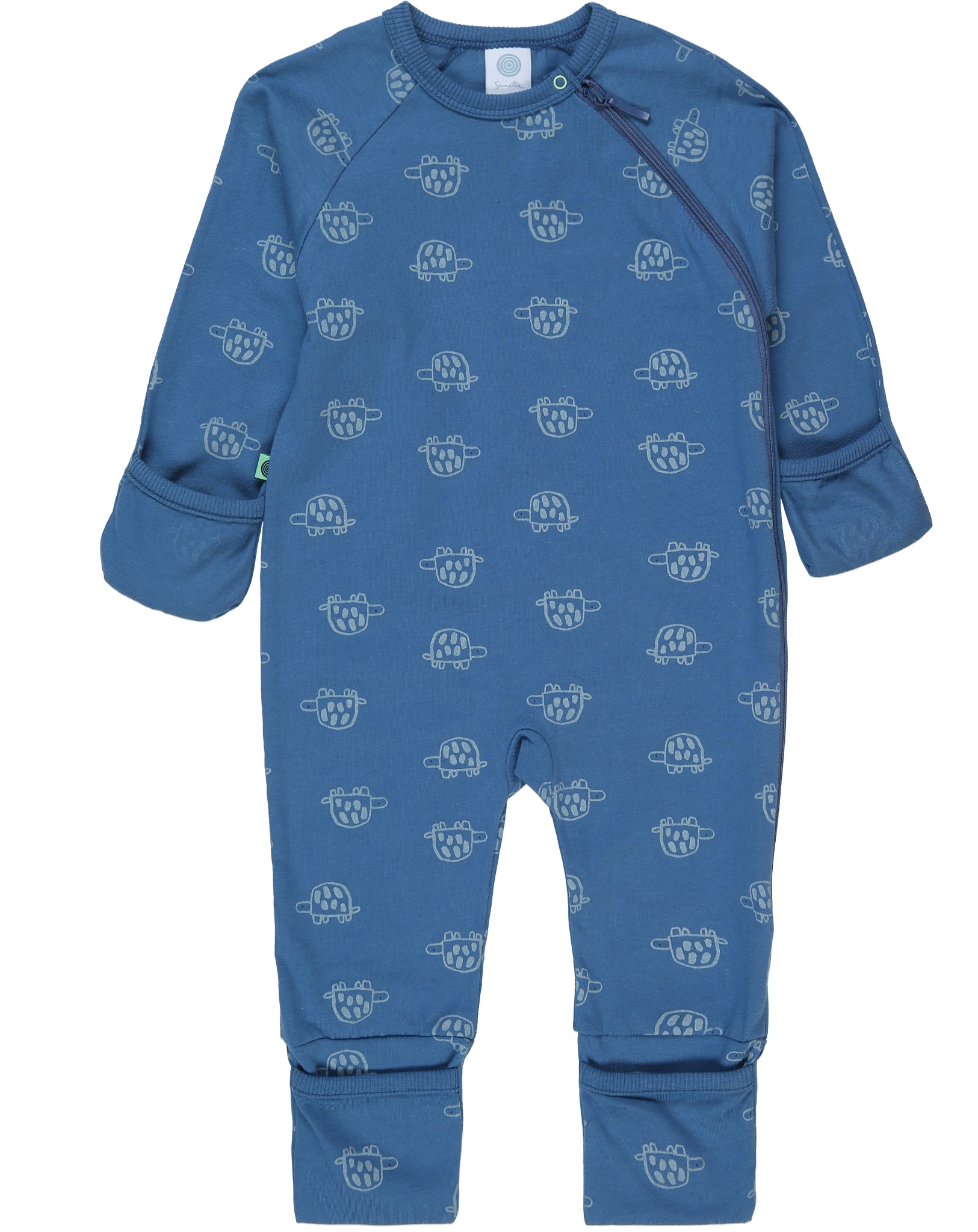 Langarm-Strampler TURTLE in blau