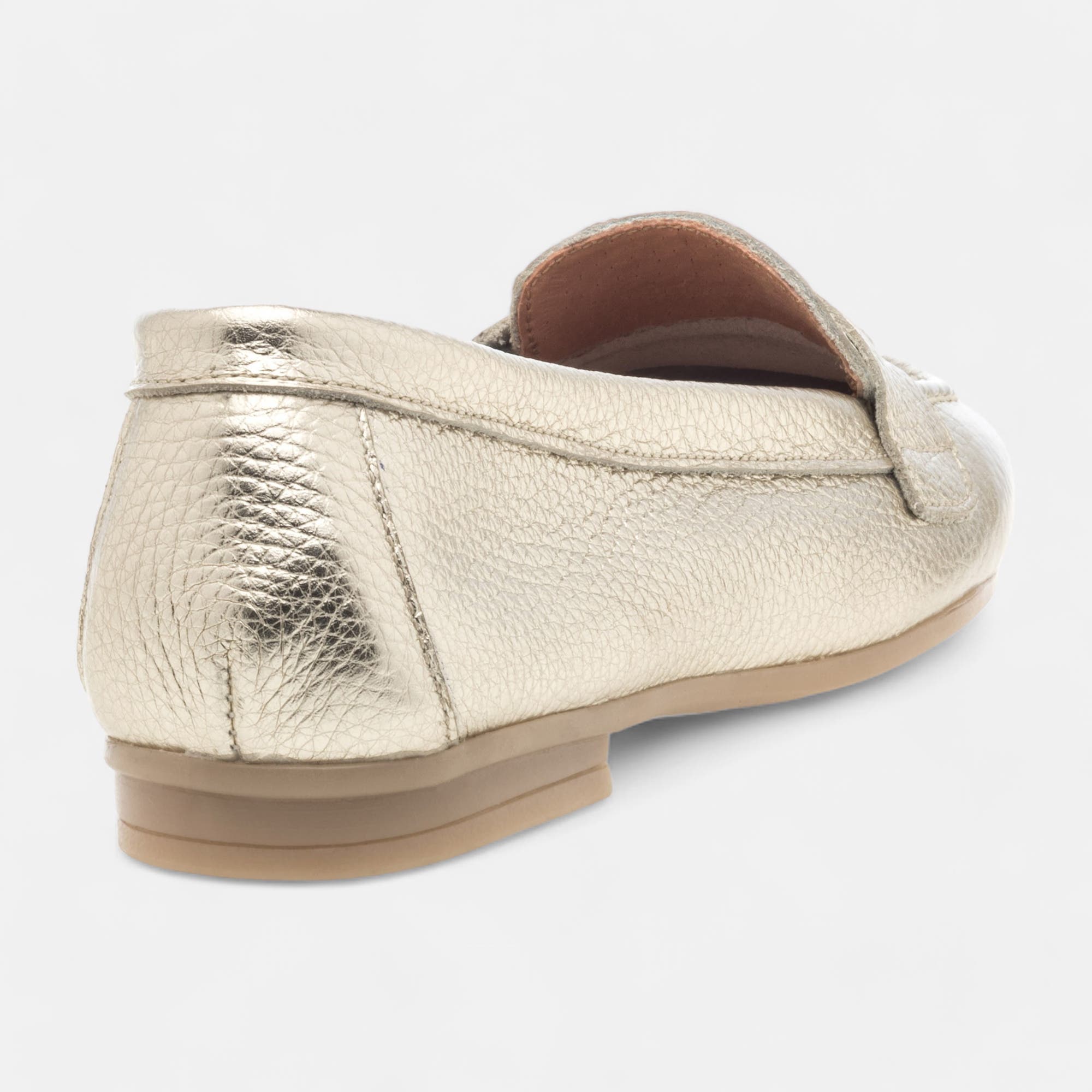 Mocassins Femme en cuir or
