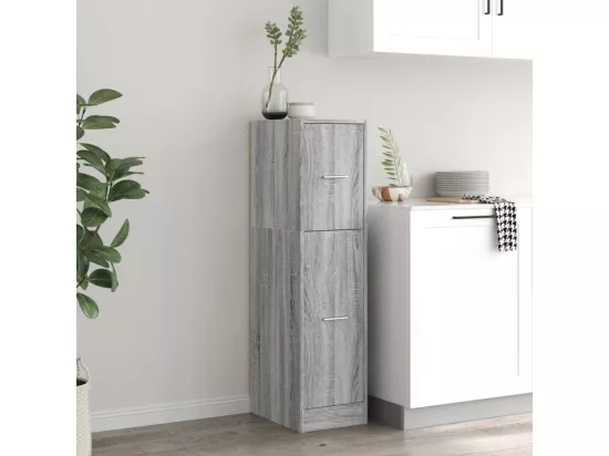 Armoire apothicaire sonoma gris 30x41x118 cm bois d'ingénierie