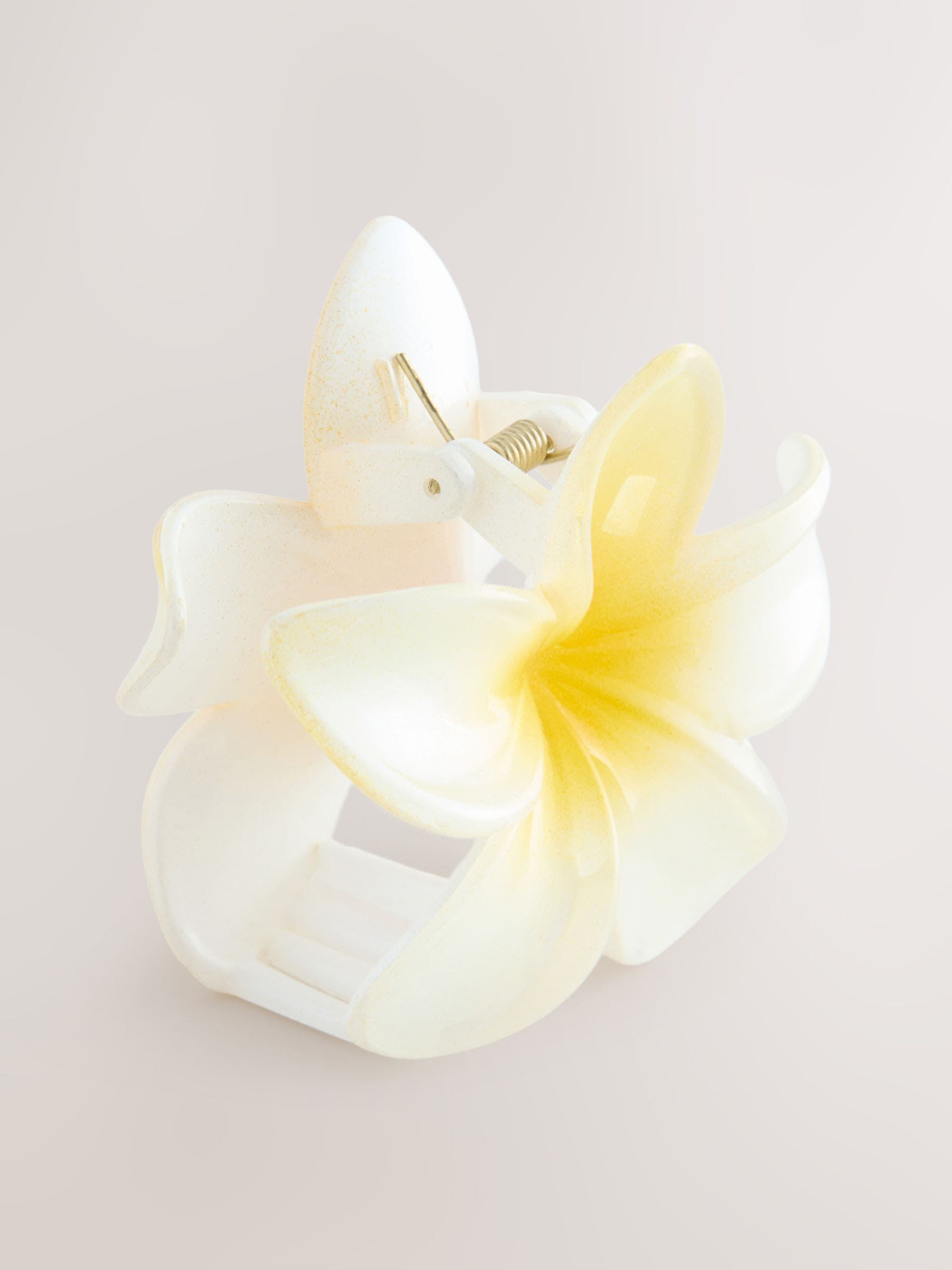Geel/wit - Flower Claw Hair Clip