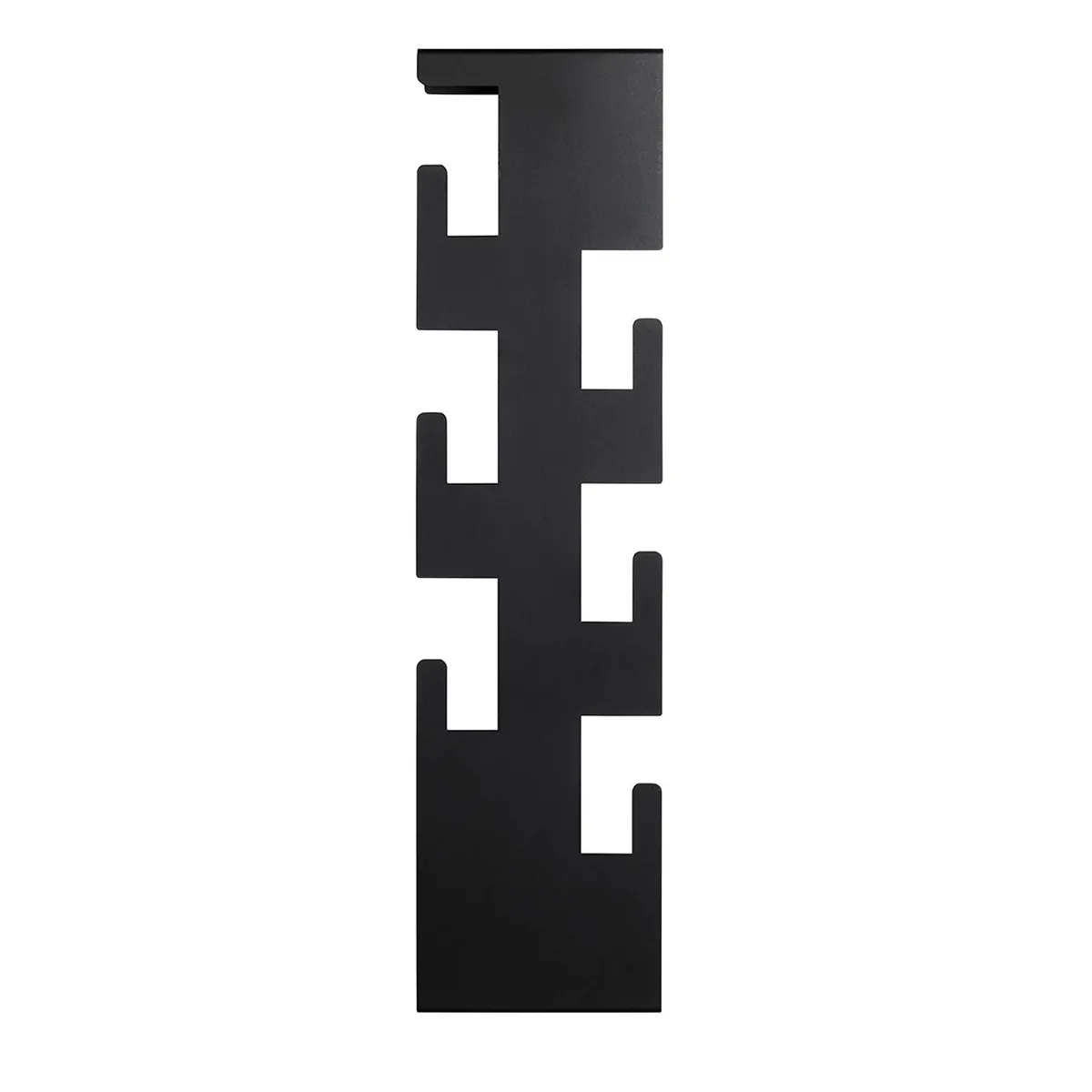 Pegane Garderobe murale - Patère métal noir 60 cm