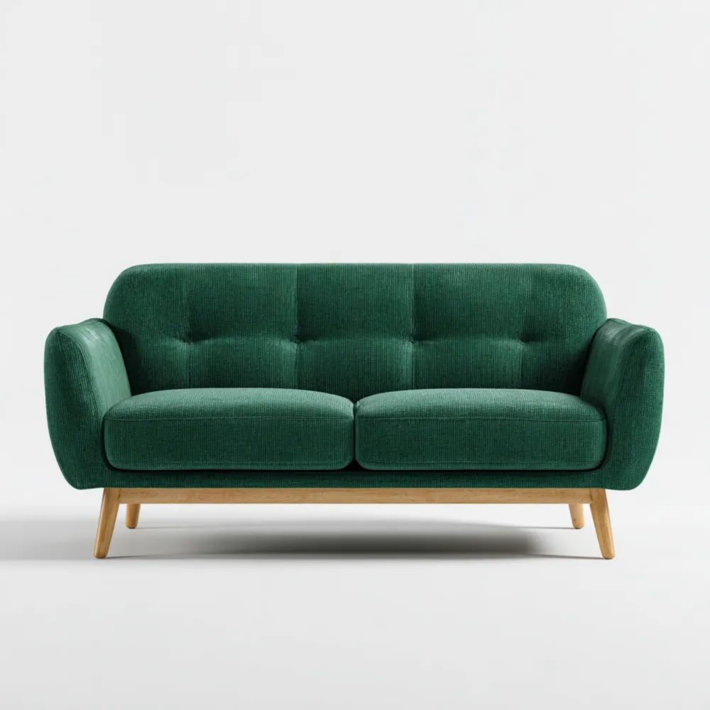2-Sitzer-Sofa Stoff 150x85x75 cm - Grün - Skandinavisches Design