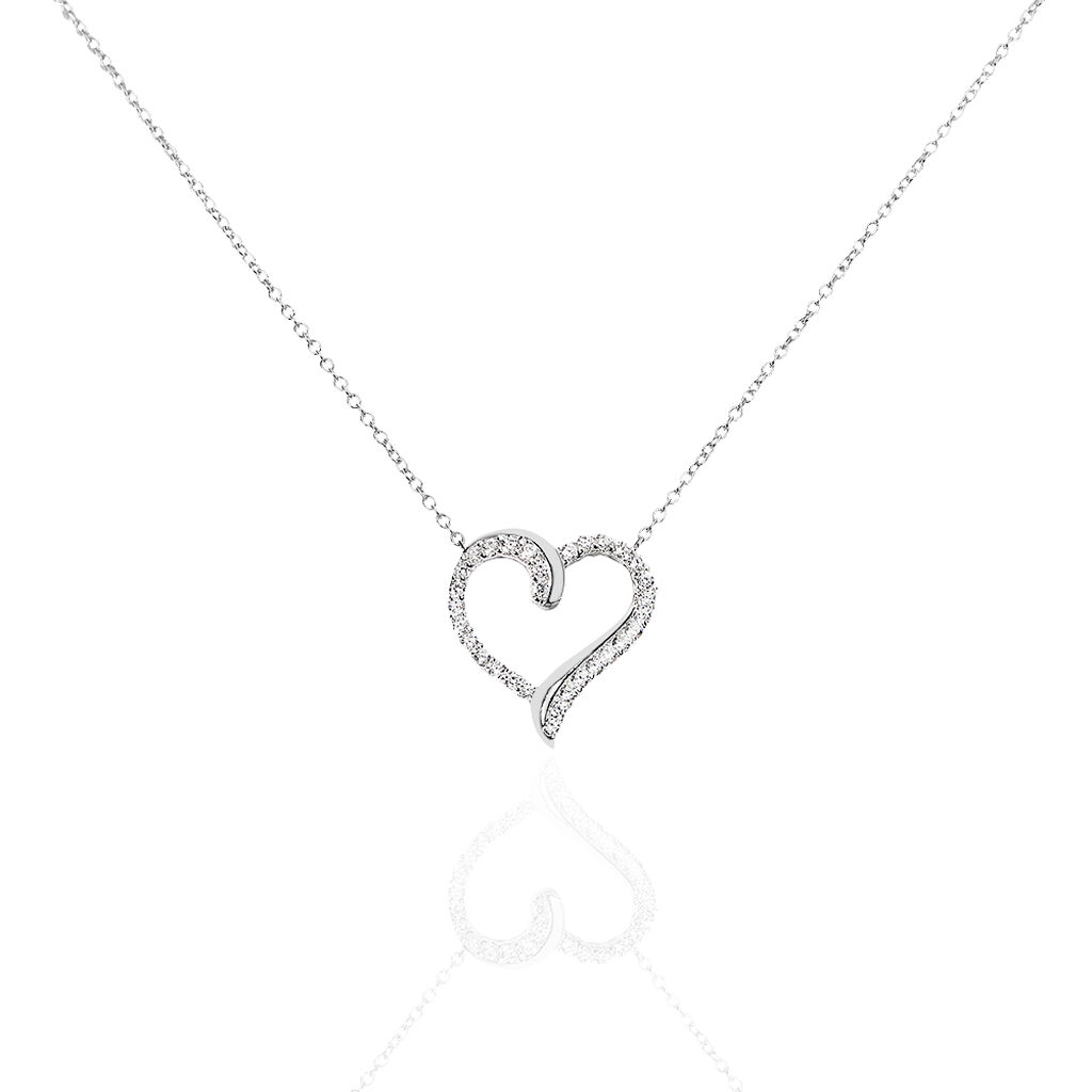 Collier Miliza Argent Blanc Oxyde De Zirconium
