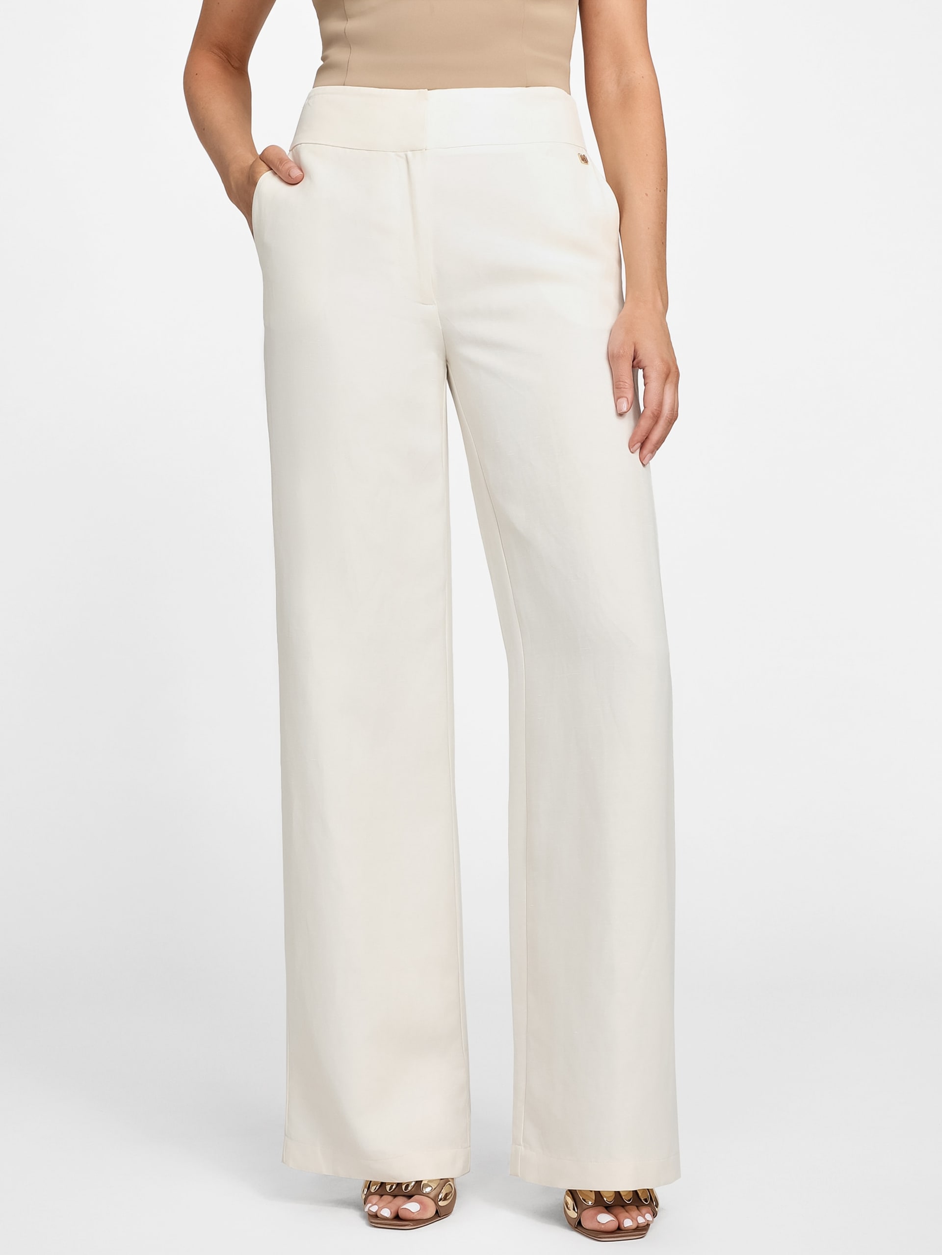 Calça Eco Greta em mistura de linho