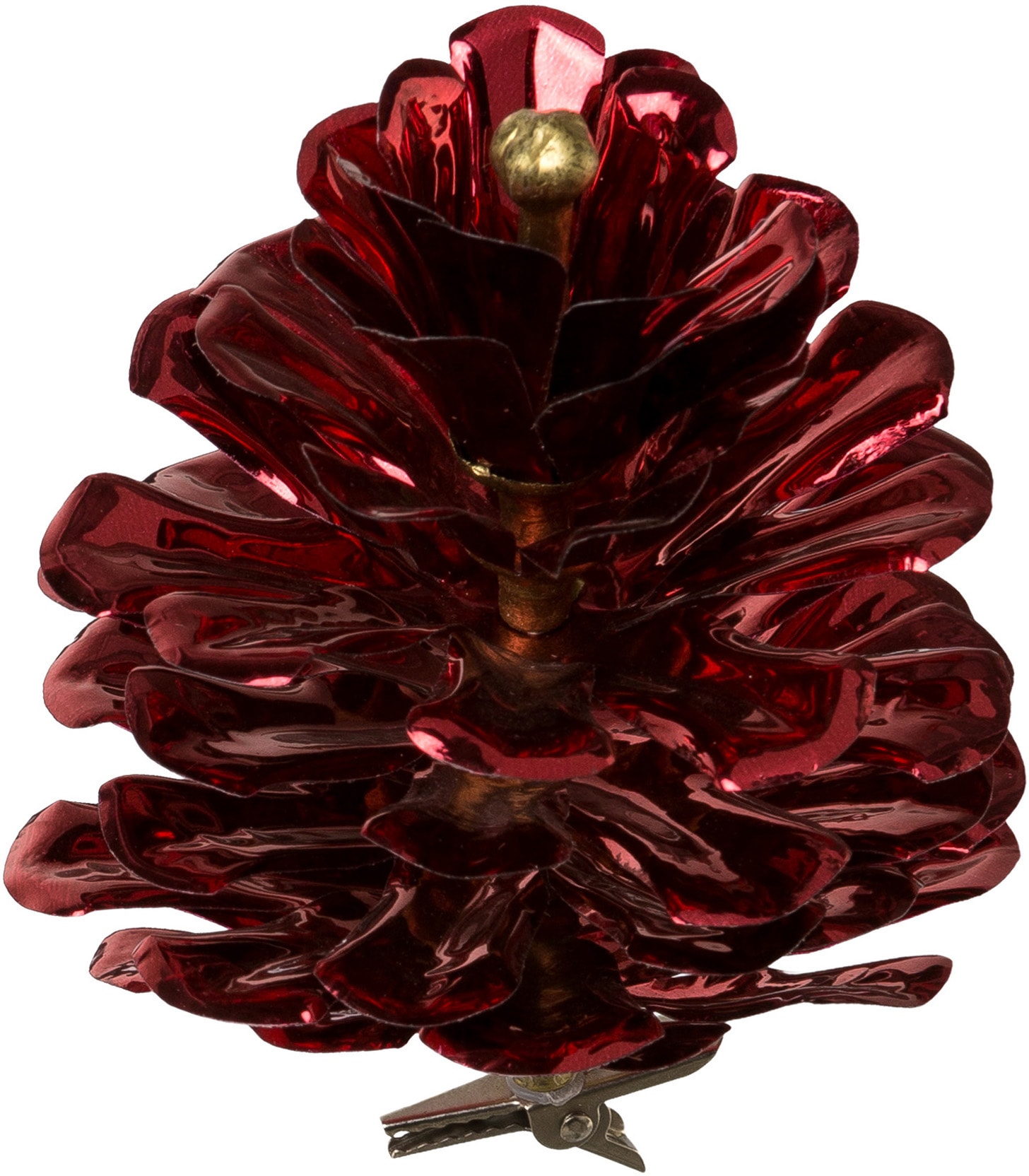 Creativ green Weihnachtsbaumklammer »Weihnachtsdeko rot aussen, Christbaumschmuck« in Metallic-Optik