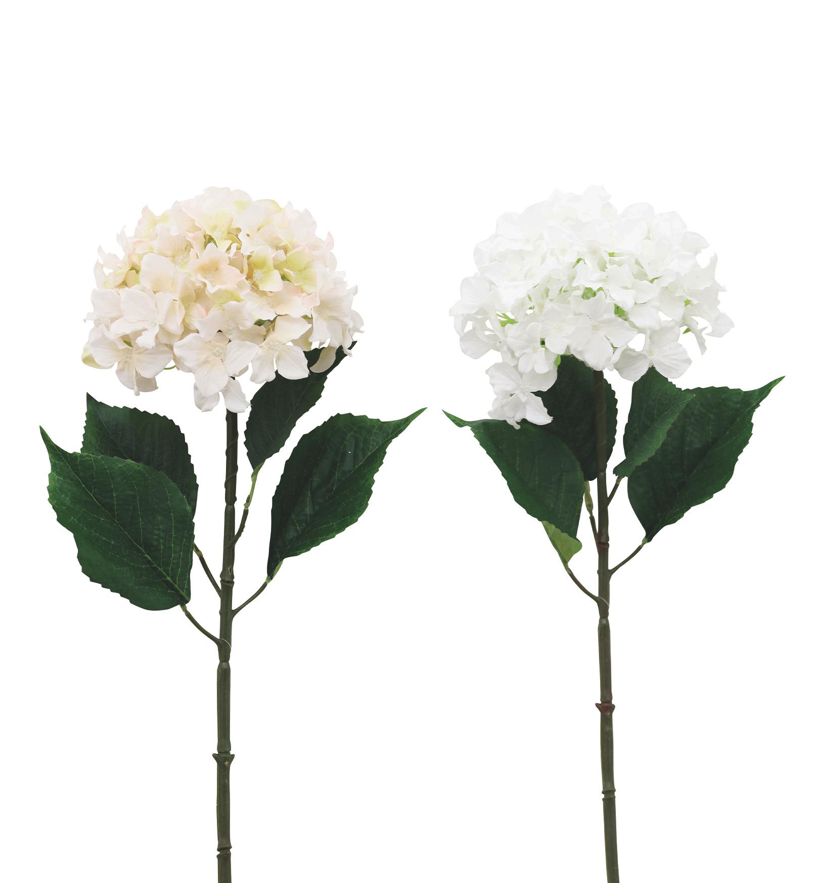 TIGE HORTENSIA H.67CM BLANC OU CREME