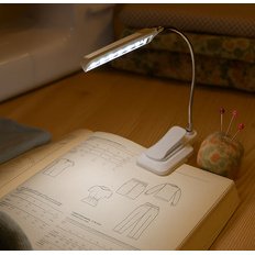 Mini Lampe à pince LED, à piles, blanc