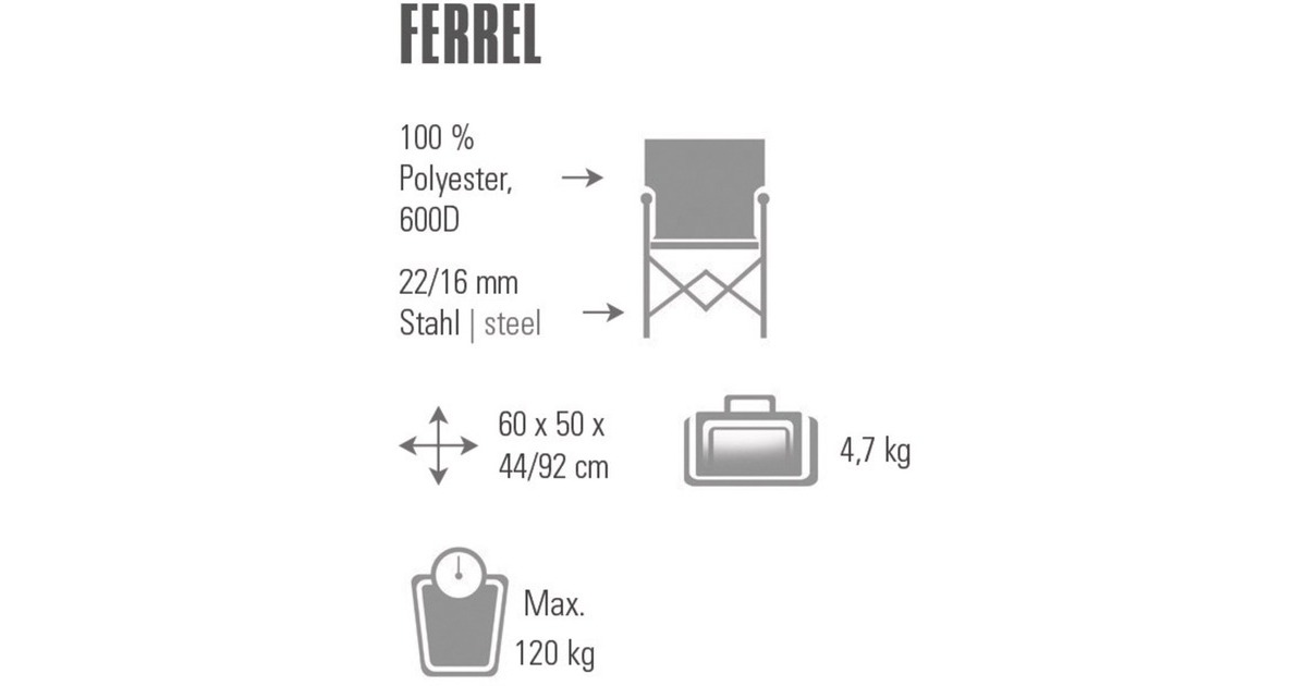 High PeakFerrel stoel  (Donkergrijs)