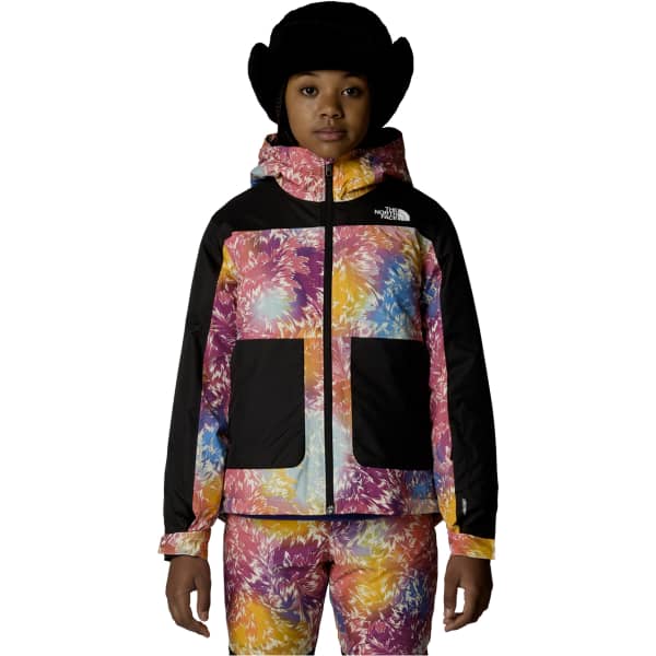 Veste de ski THE NORTH FACE G FREEDOM INSULATED JACKET RADIANT POPPY BLOWING WIND PRINT