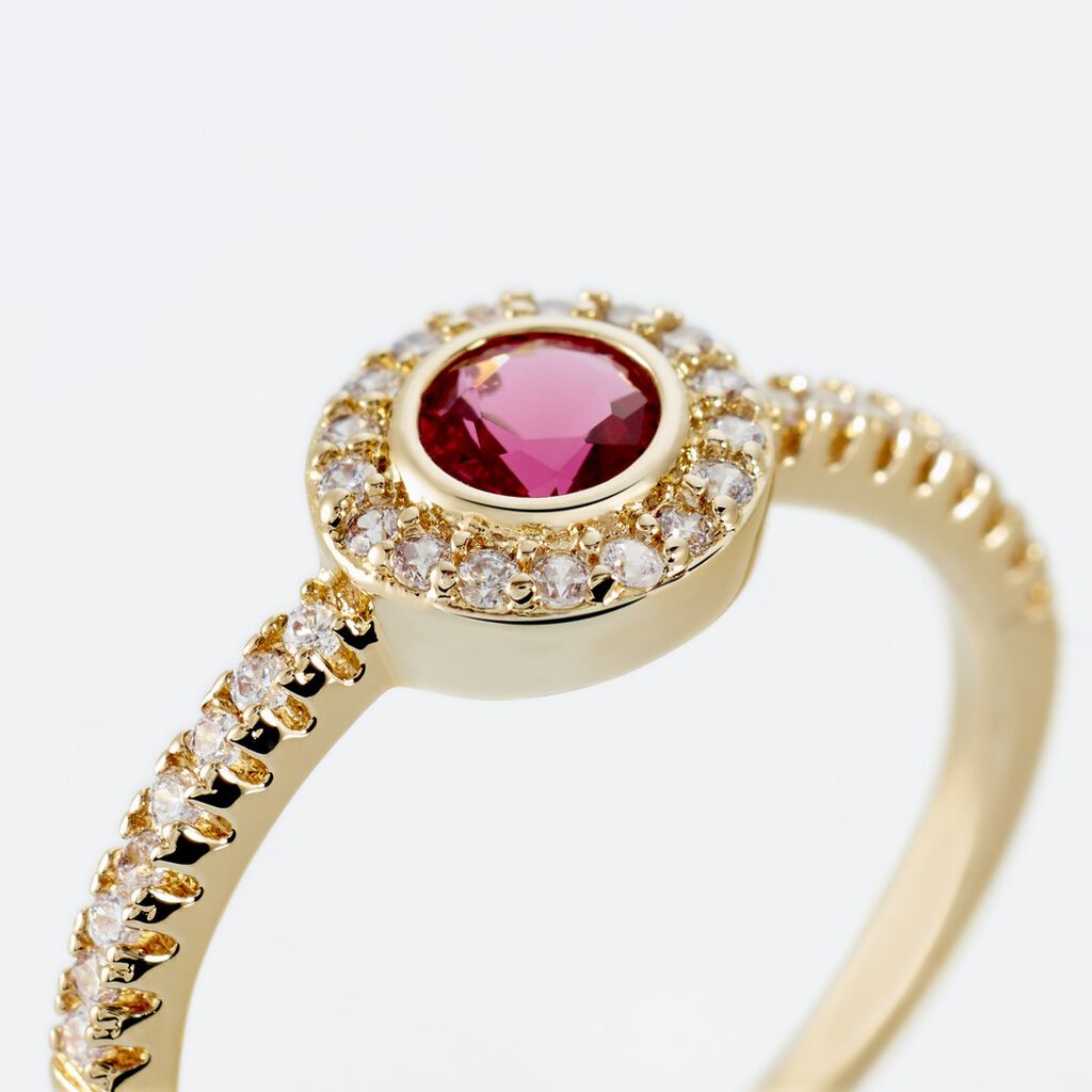 Bague Plaqué Or Eugenie Pierre Synthétique