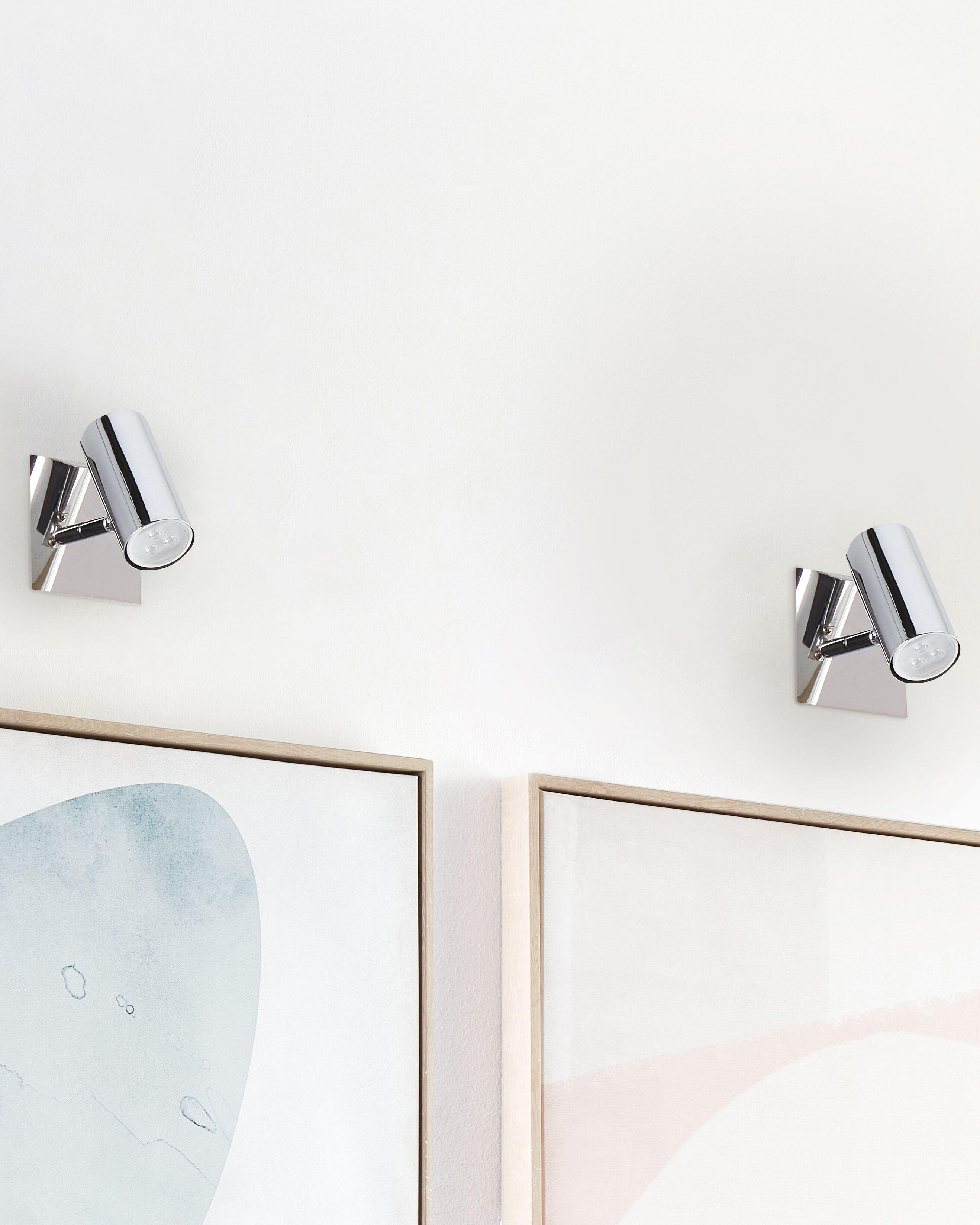 Set van 2 spotlampen ROSETTA verstelbaar Metaal Zilver