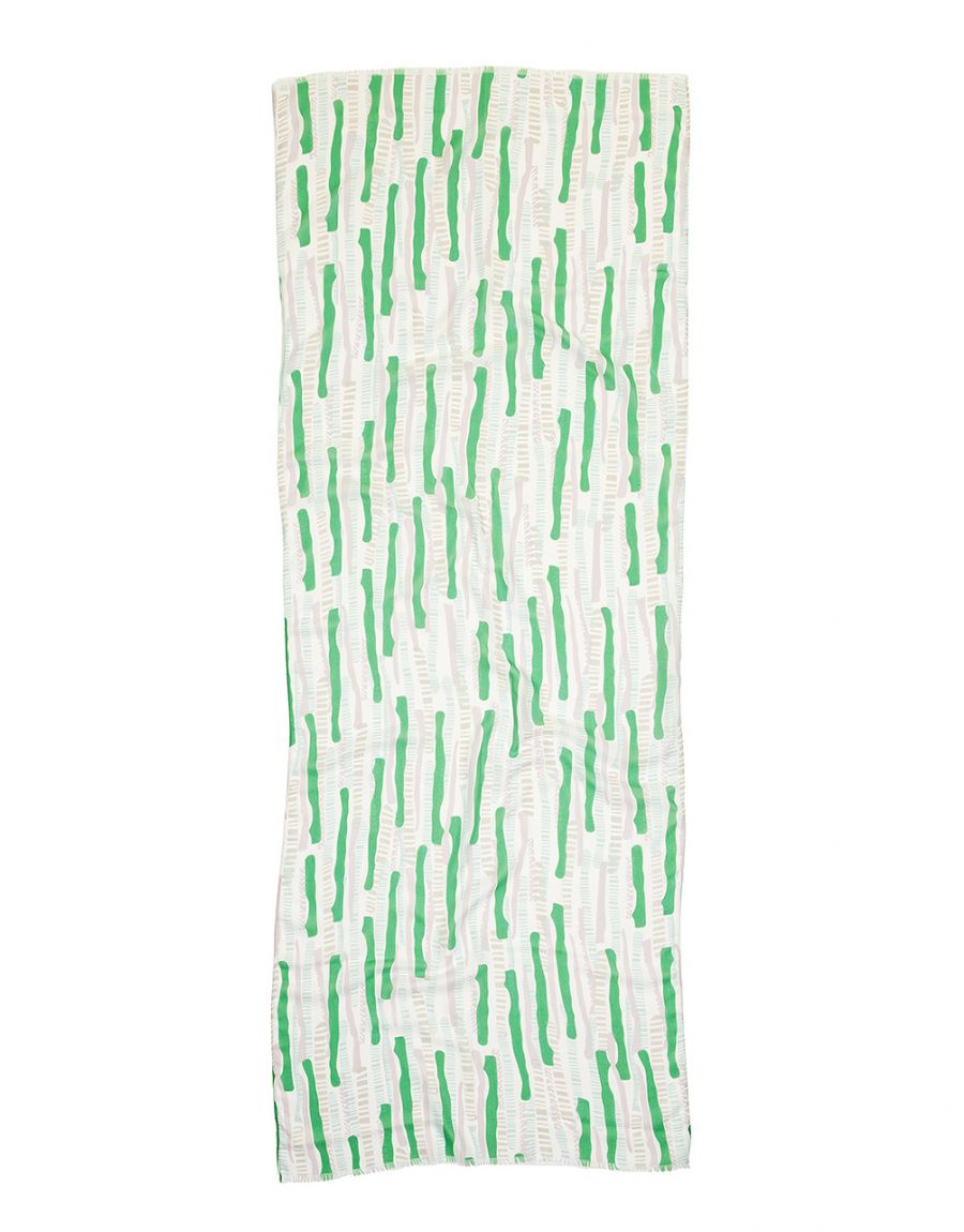 Foulard vert motifs